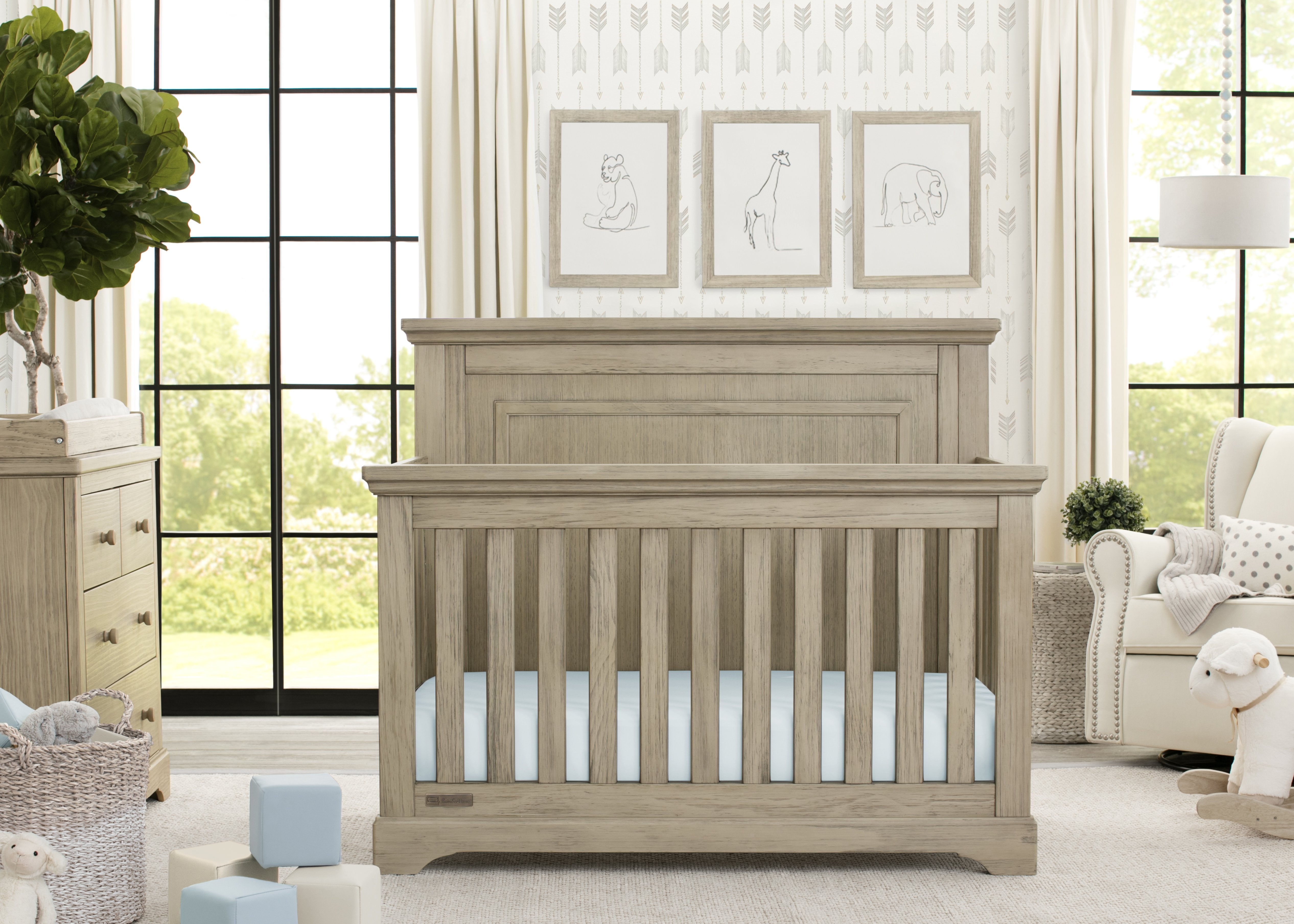 Paloma 4-in-1 Convertible Baby Crib - Toddler Bed, Daybed & Full-Size Bed - Modern Nursery Furniture for Boys & Girls - Perfect for Newborns to Teens Bedroom