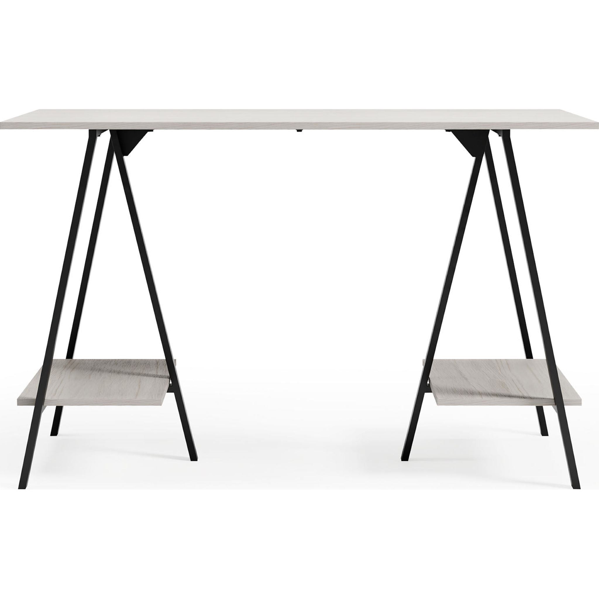 Bayflynn Modern Office Desk - White & Black - Perfect for Home Office, Study Room, and Workspace Setup
