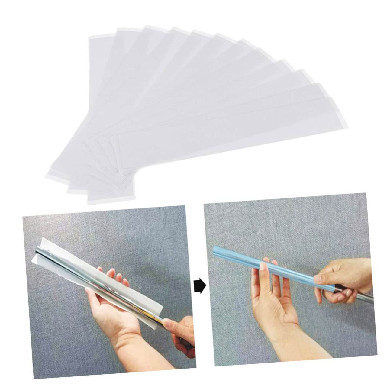 BESPORTBLE 13pcs Double Sided Adhesive Tape for Golf Club Regripping - Strong Grip Tape, White Gummed Paper Tape - Perfect for Golf Club Repair, DIY Projects & Sports Equipment Maintenance