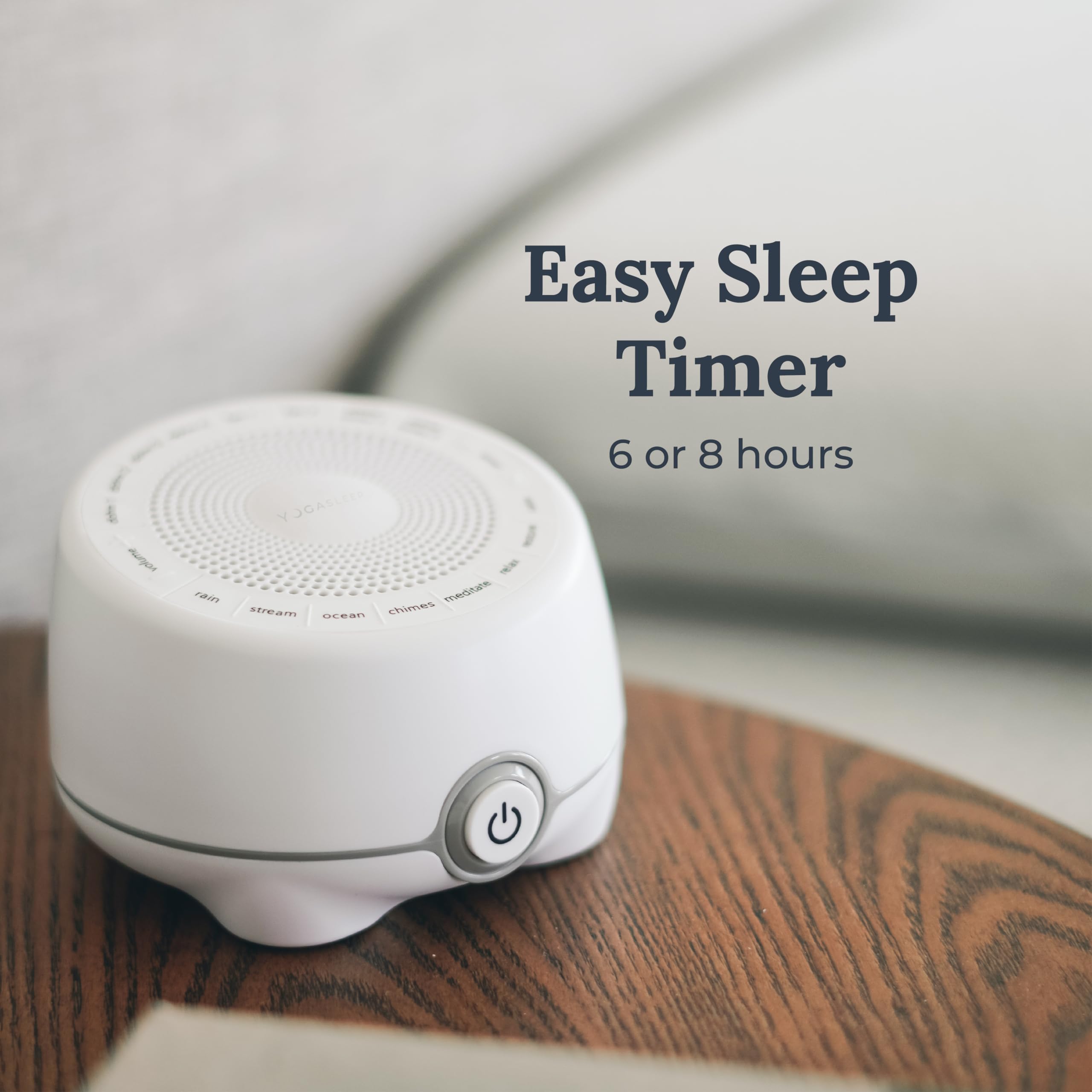 Yogasleep Whish White Noise Sound Machine - 16 Natural Soothing Sounds for Baby & Adults, Adjustable Volume - Sleep Aid, Office Privacy & Focus Enhancer - Compact & Portable for Travel & Nursery Essentials - Perfect for Bedrooms, Nurseries & Workspaces