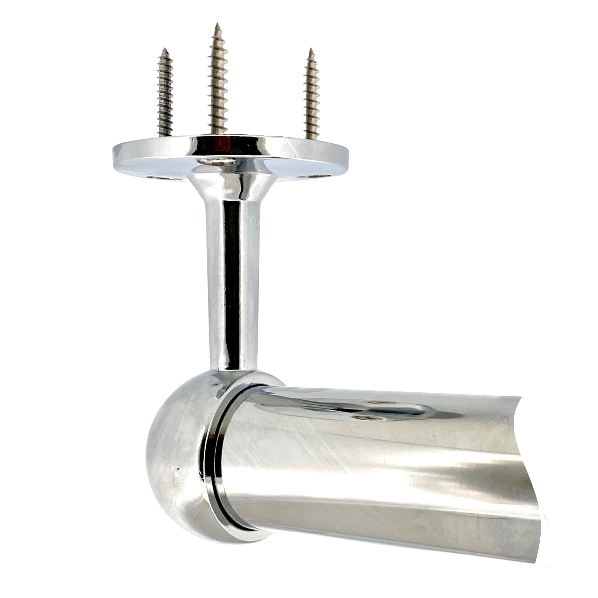 Desunia 32mm Closet Rod End Hangers - Polished Chrome Finish (2 Pack) | Heavy Duty Closet Organizer for Wardrobe, Walk-in Closet & Storage Systems