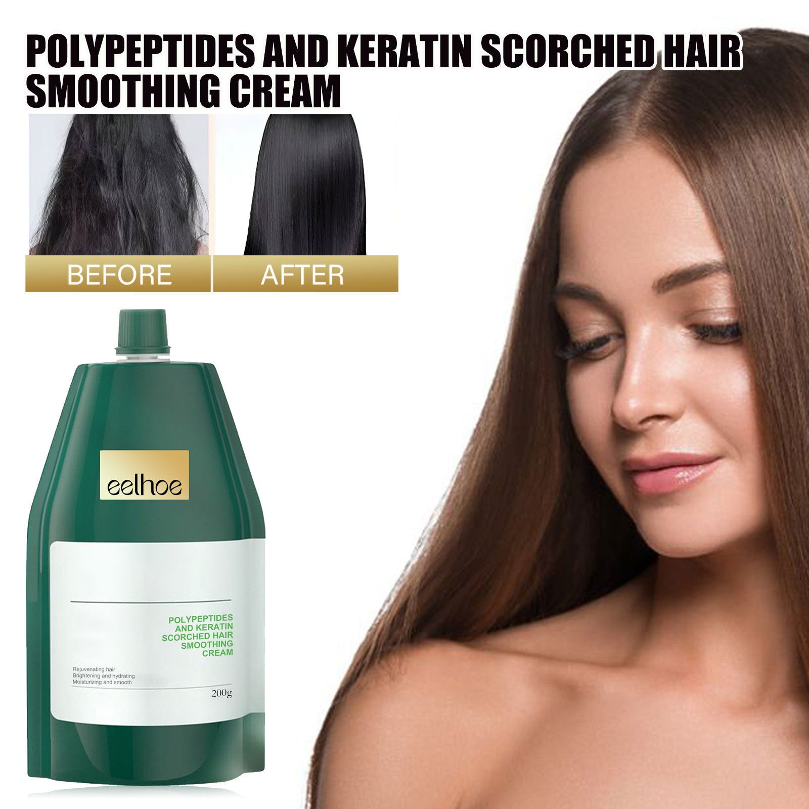 Hair Repair Cream for Smooth & Frizz-Free Hair - Hydrating Treatment for Damaged Hair - Perfect for Daily Use & Styling