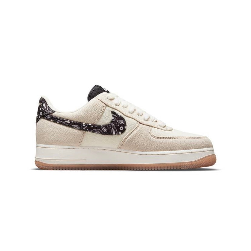 Nike Air Force 1 Low Sneakers with Paisley Swoosh Design - Men's Casual Shoes for Streetwear & Everyday Wear