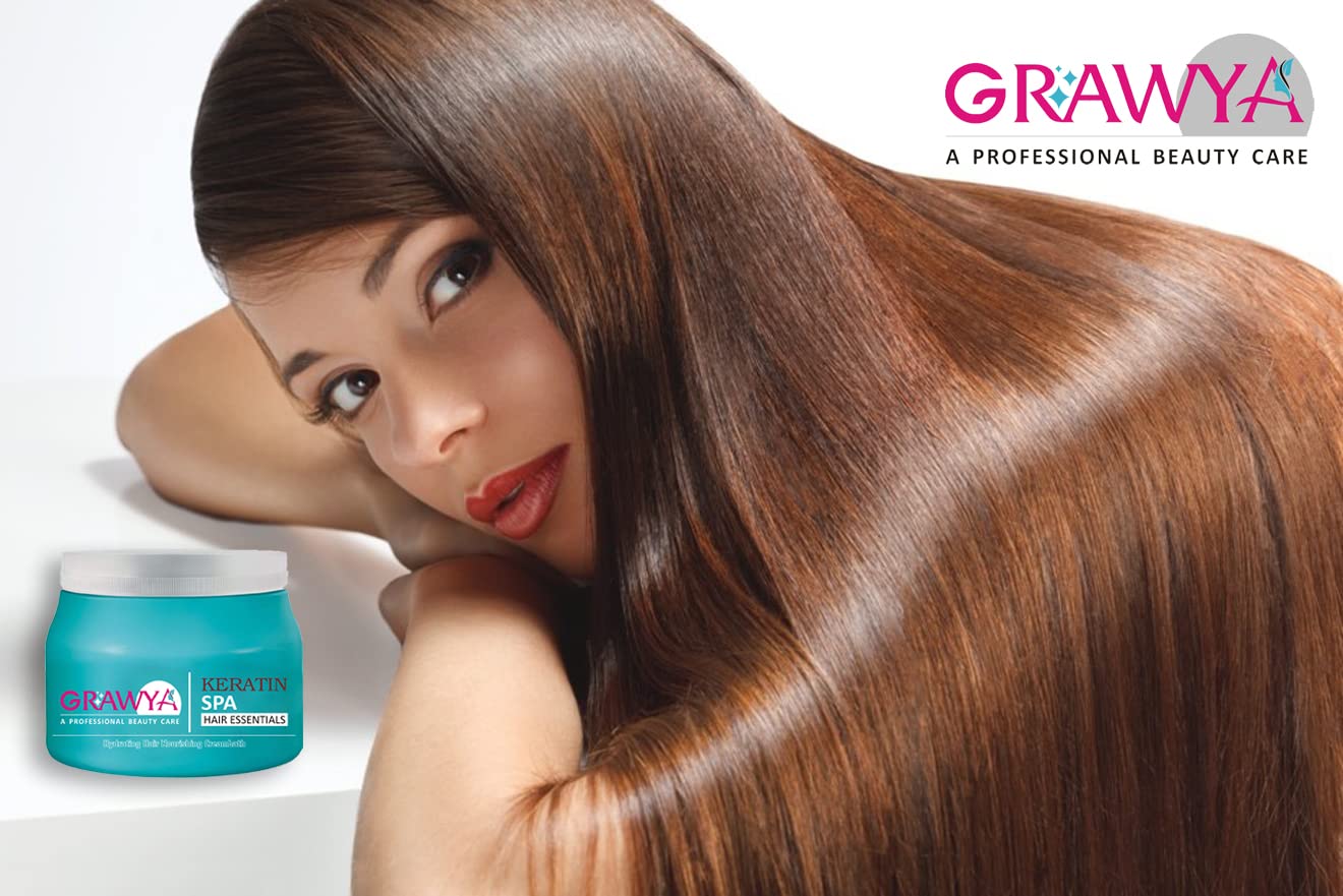 Grawya Professional Keratin Spa Hair Treatment - 500g for Smooth, Shiny & Frizz-Free Hair at Home or Salon