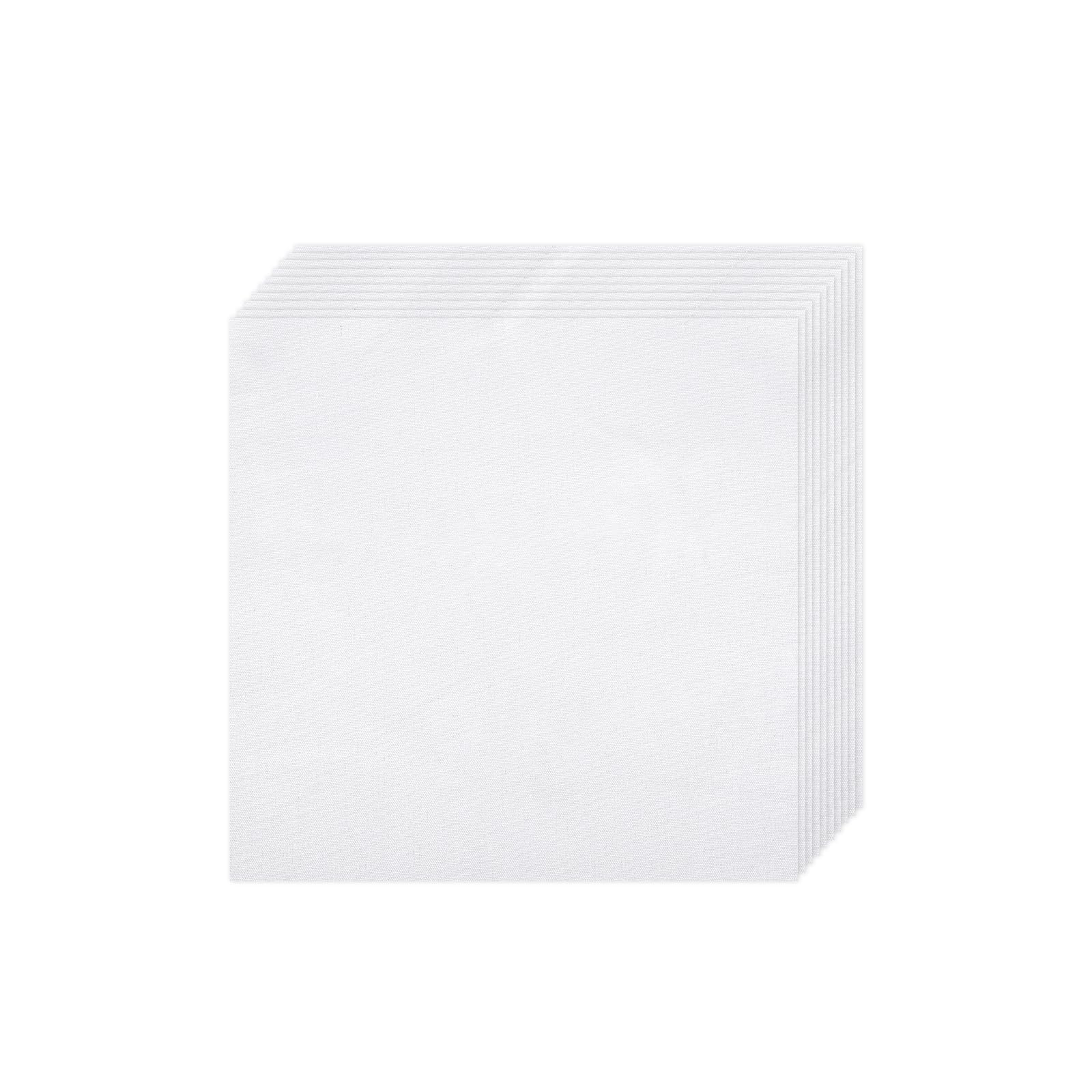 10 PCS Pre-Cut White Natural Cotton Embroidery Fabric Squares (7x7 Inch) - Premium Quality Embroidery Cloth for DIY Crafts, Quilting & Garment Making - Perfect for Hand Embroidery, Cross Stitch & Sewing Projects