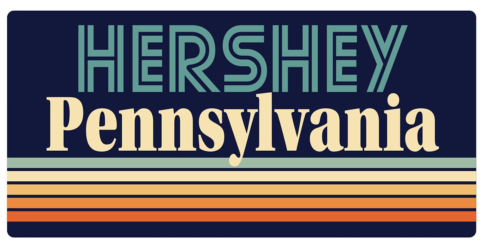 Hershey Pennsylvania 5 x 2.5-Inch Retro Fridge Magnet - Vintage Souvenir for Collectors & Travel Lovers - Perfect for Fridge, Office, or Travel Scrapbooking