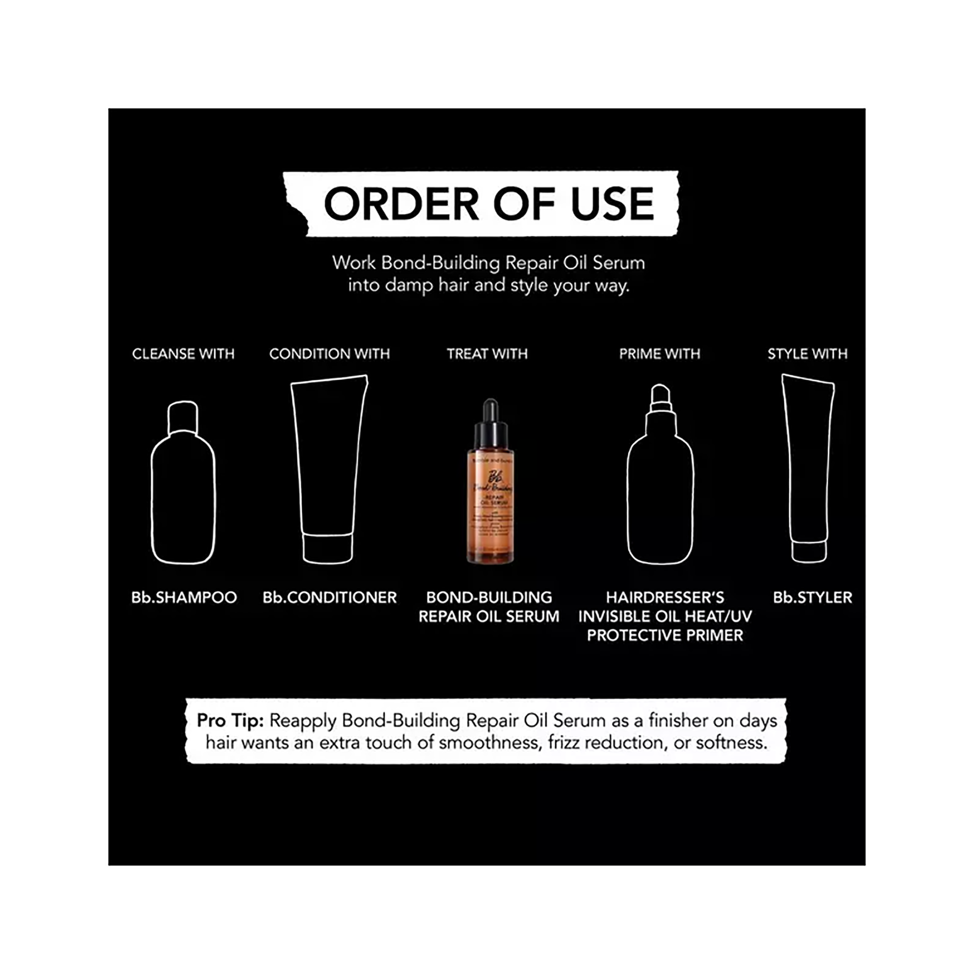 Bumble and Bumble Bond Building Repair Oil Serum - Hair Treatment for Damaged Hair - Restores Strength & Shine - Perfect for Daily Use & Salon Styling