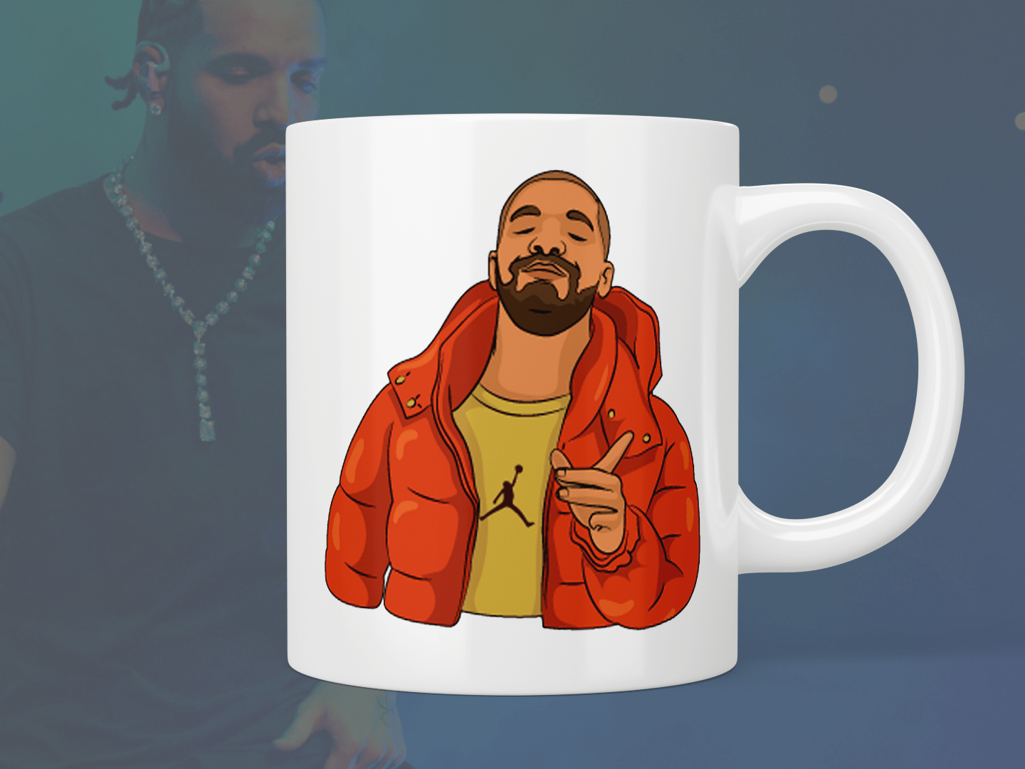 Drake Hotline Bling Coffee Mug - Funny Novelty Ceramic Cup for Tea & Coffee Lovers - Perfect Gift for Music Fans, Office Use & Home Decor