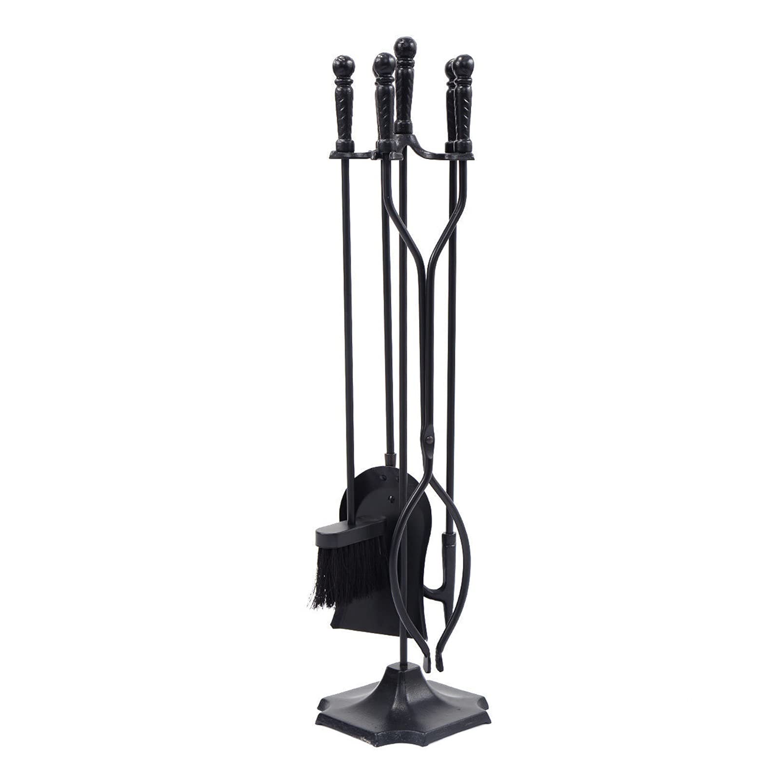**5-Piece Black Fireplace Tool Set with 31