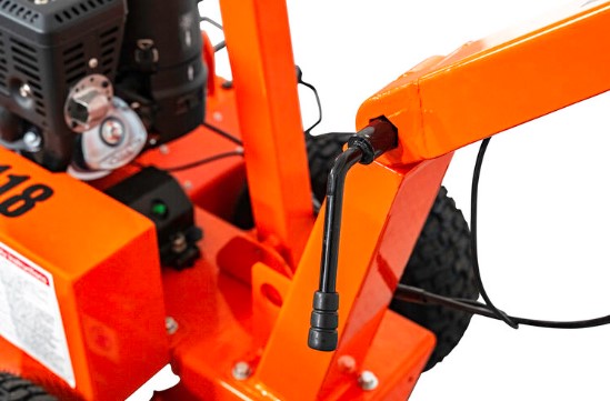 **DK2 OPT118 18-Inch Gas Powered Trencher - 7 HP Engine with 5-Position Depth Adjustment - Ideal for Landscaping, Irrigation, and Utility Trenching**