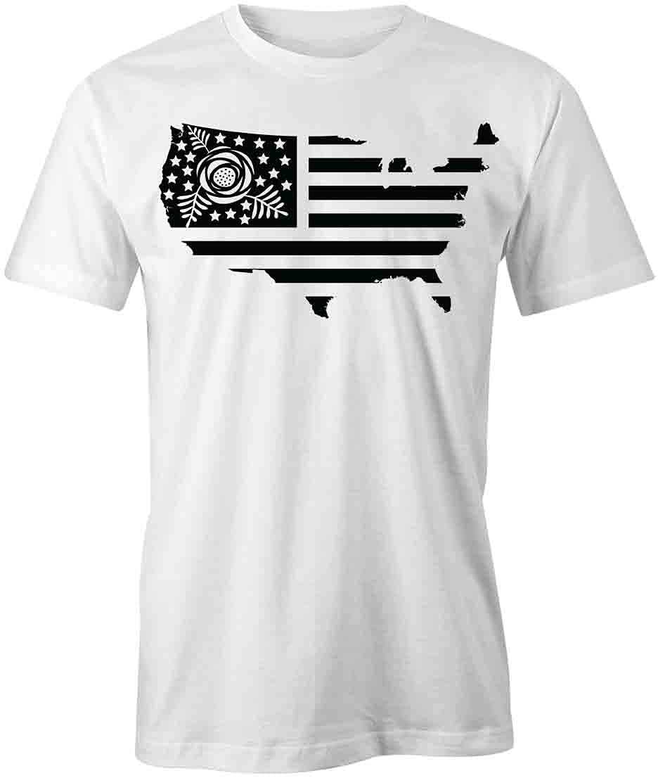 American Graphic T-Shirt | Printed Cotton Tee for Men & Women | White Casual Shirt for Streetwear, Summer Outfits & Everyday Wear