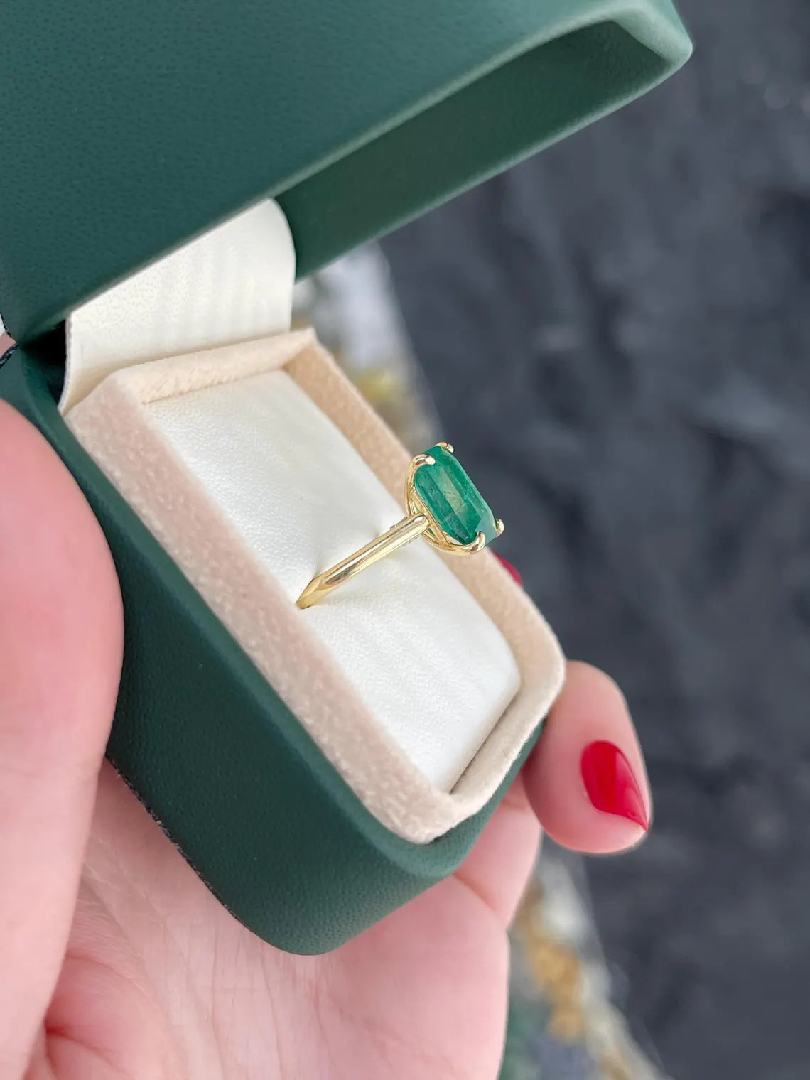 3.19tcw Emerald Cut Lush Green Diamond Engagement Ring with Brilliant Accents - Perfect for Proposals, Anniversaries & Special Occasions