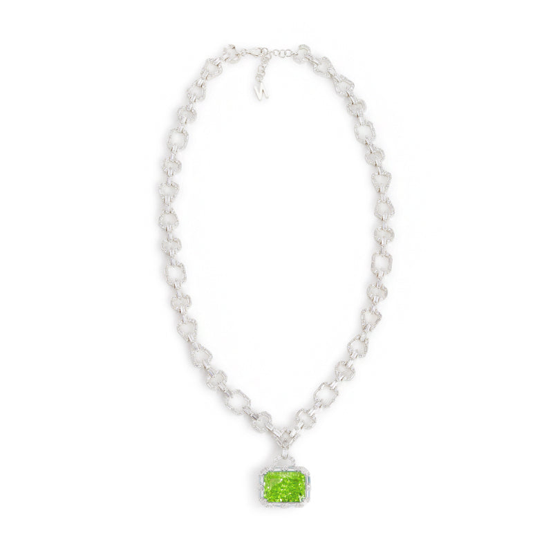 Elegant Houlehan Necklace for Women - Sterling Silver Pendant with Cubic Zirconia - Perfect for Parties, Weddings & Everyday Wear
