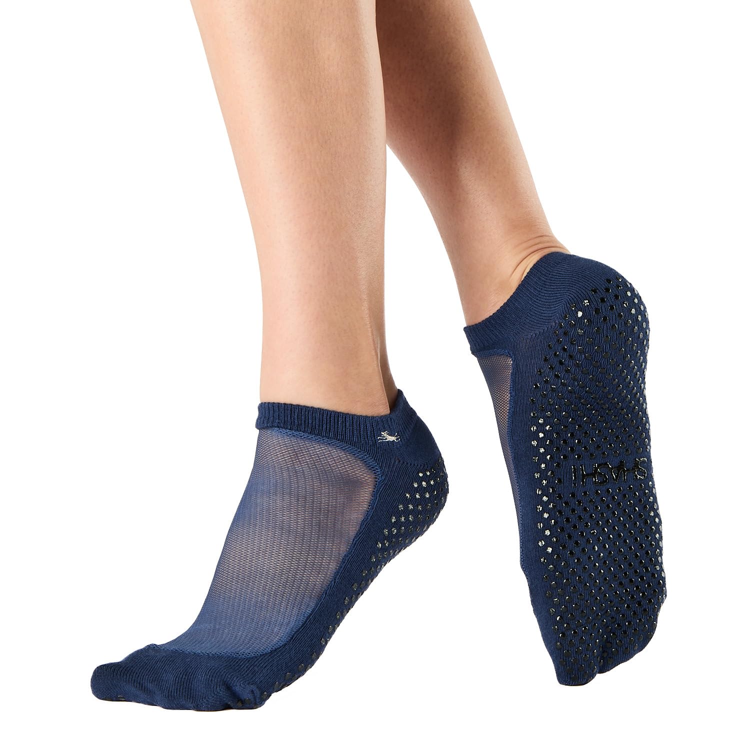 SHASHI Women's Mesh Non-Slip Yoga Socks with Storage Pouch - Breathable Barre & Pilates Socks for Dance, Workout & Home Use