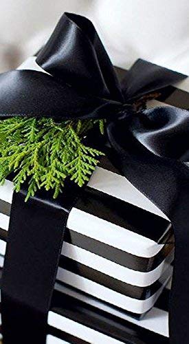 1 Inch Black Grosgrain Ribbon - 50 Yards Per Roll for Gift Wrapping, DIY Crafts, Bows, Wreaths, Hair Accessories & Wedding Decorations - Perfect for Party Favors, Scrapbooking & Home Decor Projects