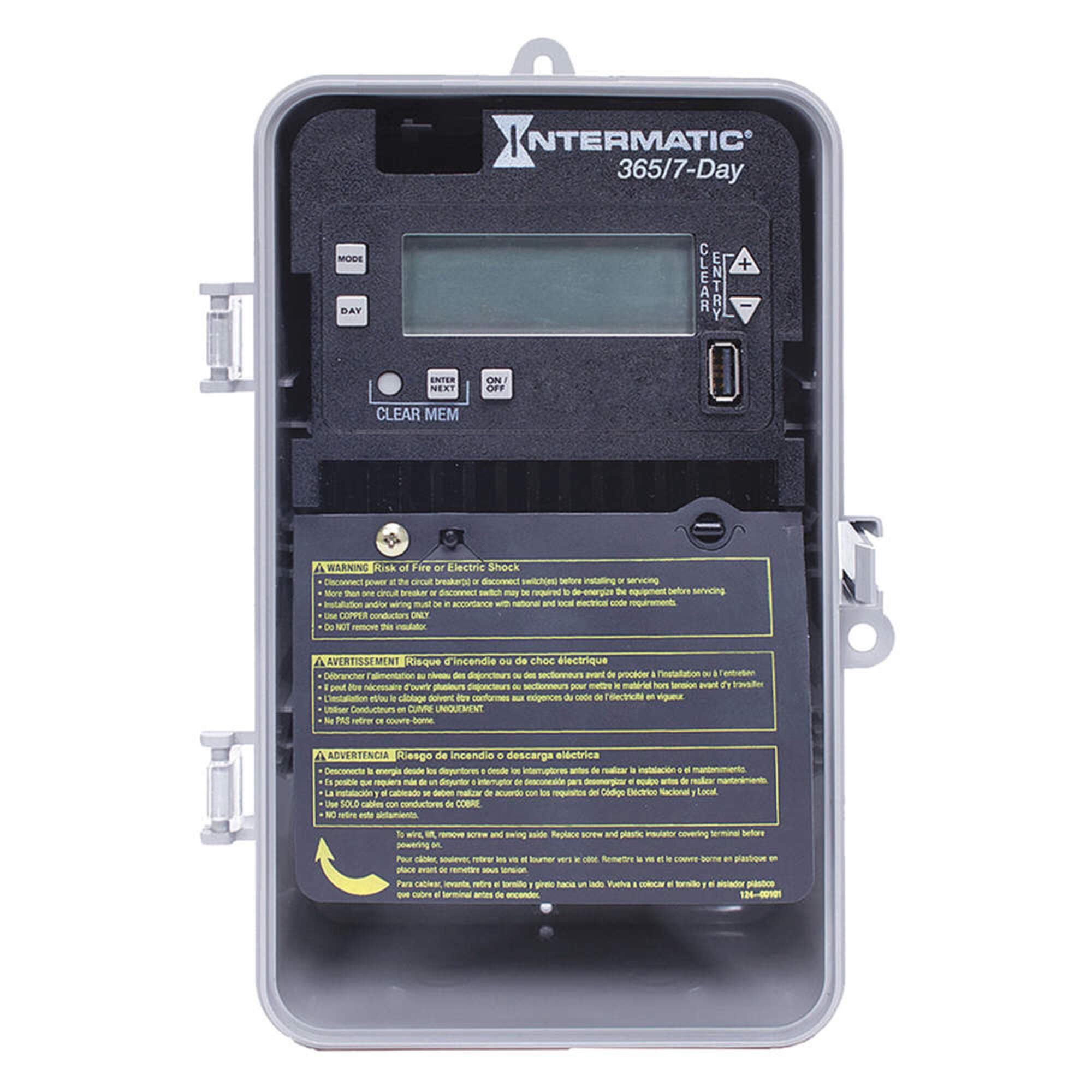 Intermatic 30 Amp Heavy Duty Electronic Timer Switch - 120-277V AC, 7-Day/365-Day Programmable, Single Channel for Outdoor Lights, Pools & HVAC Systems
