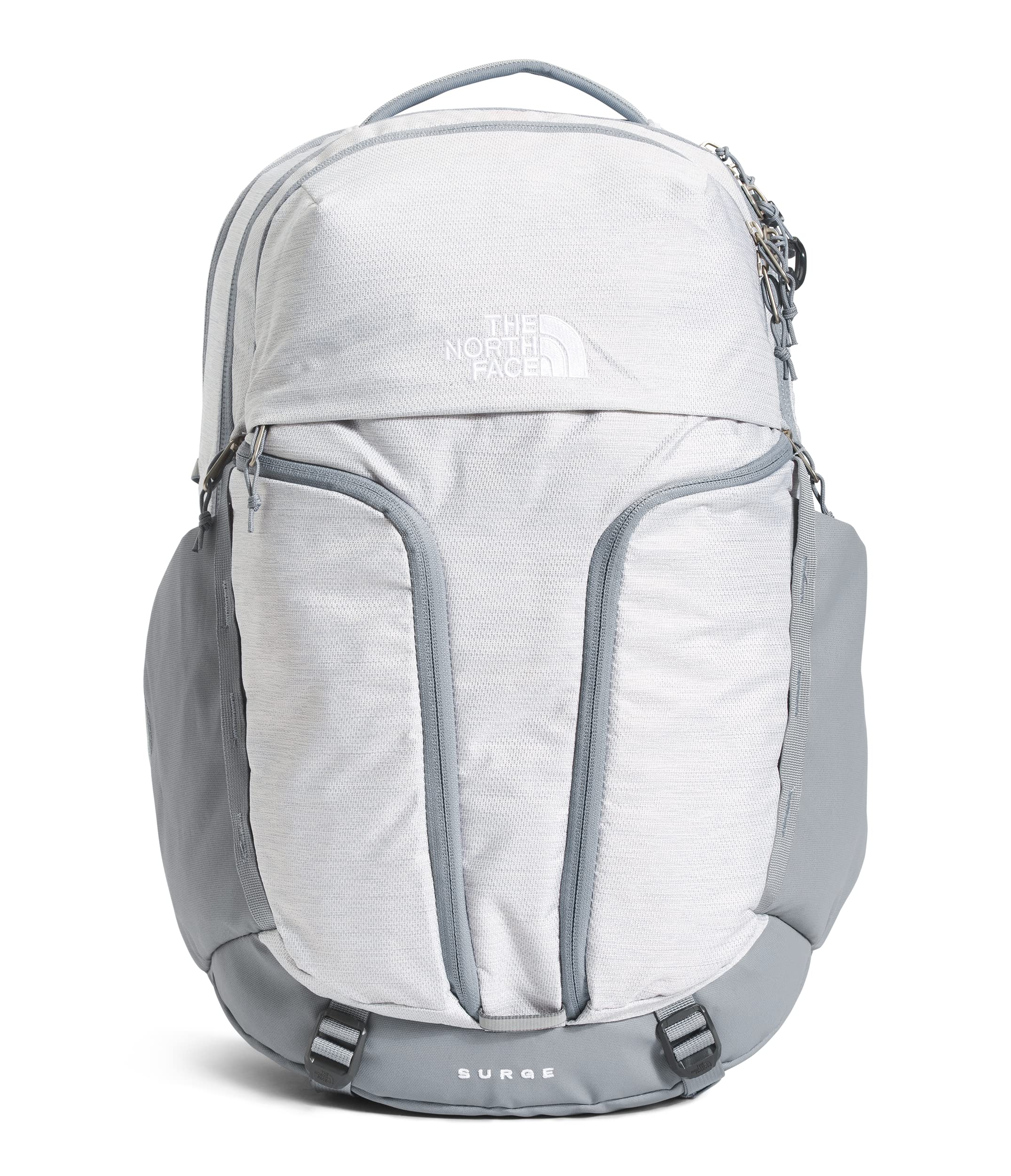 The North Face Women's Surge Commuter Laptop Backpack - TNF White Metallic Mélange/Mid Grey (One Size) - Durable Travel & Work Backpack for Business, Commuting & College Students