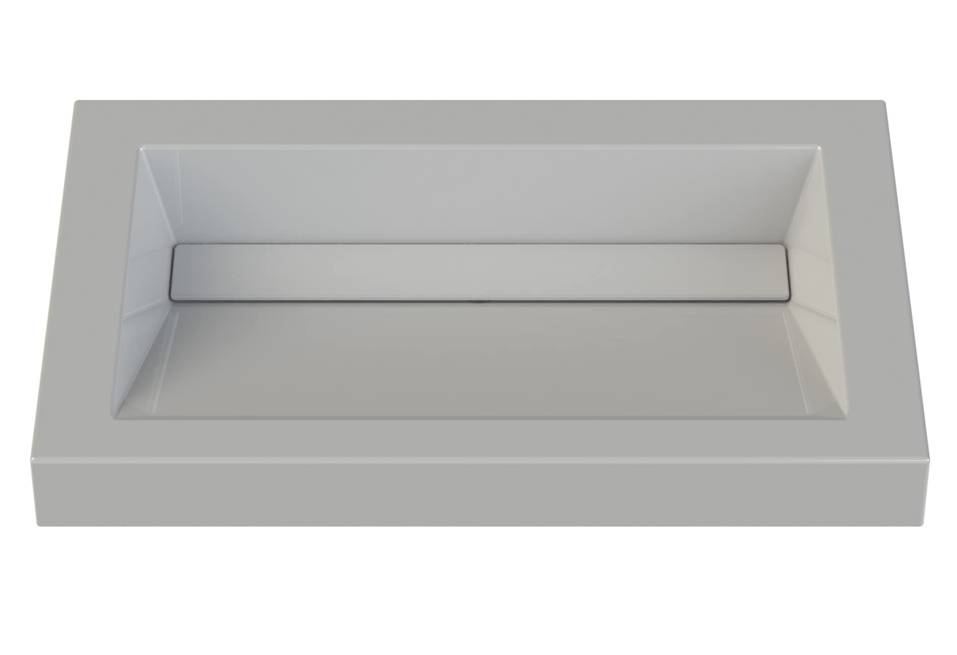 Genova White Cultured Marble Bathroom Sink 31