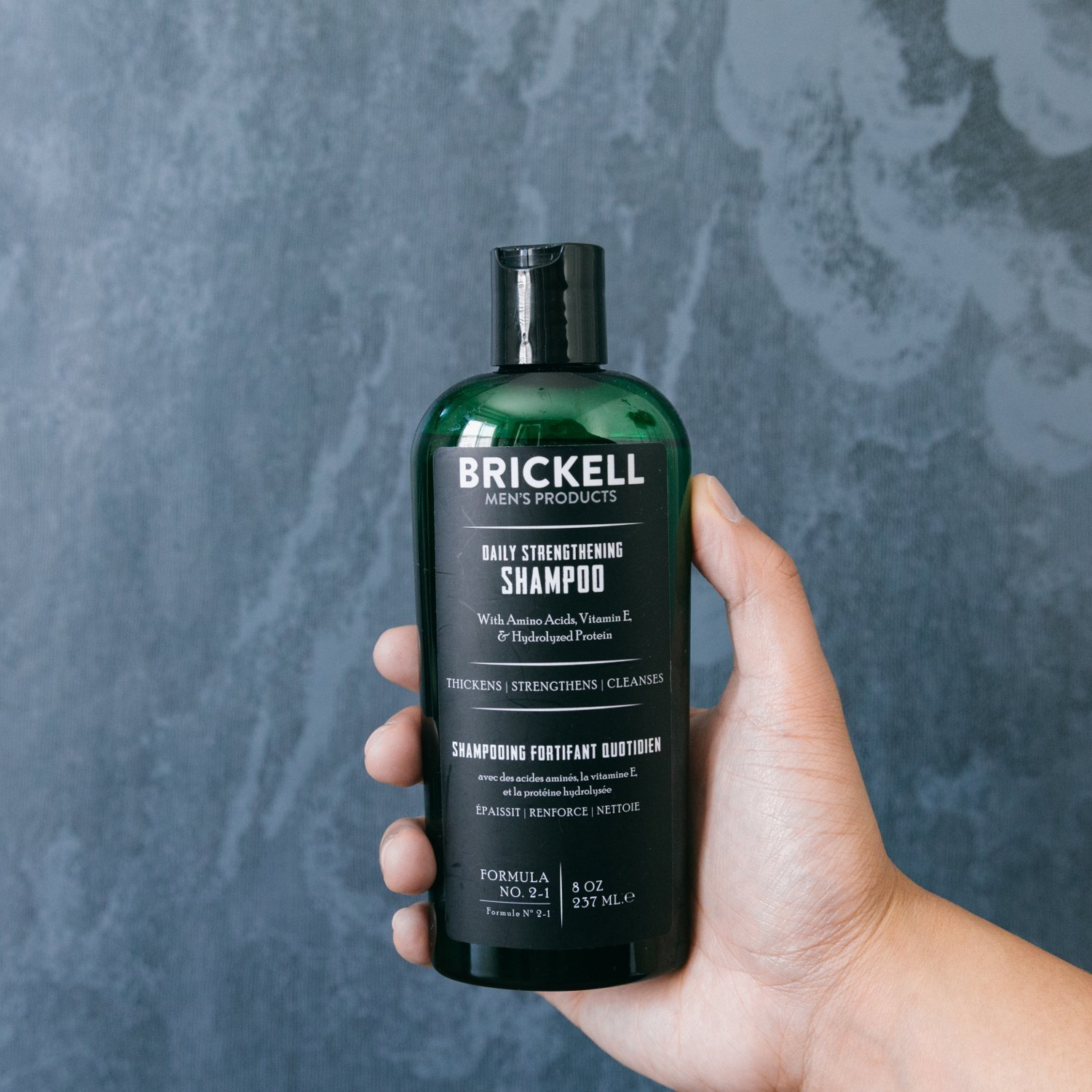 Brickell Men's Daily Strengthening Shampoo for Thicker Hair - Natural & Organic Hair Growth Treatment for Men - Perfect for Daily Use & Thinning Hair Care