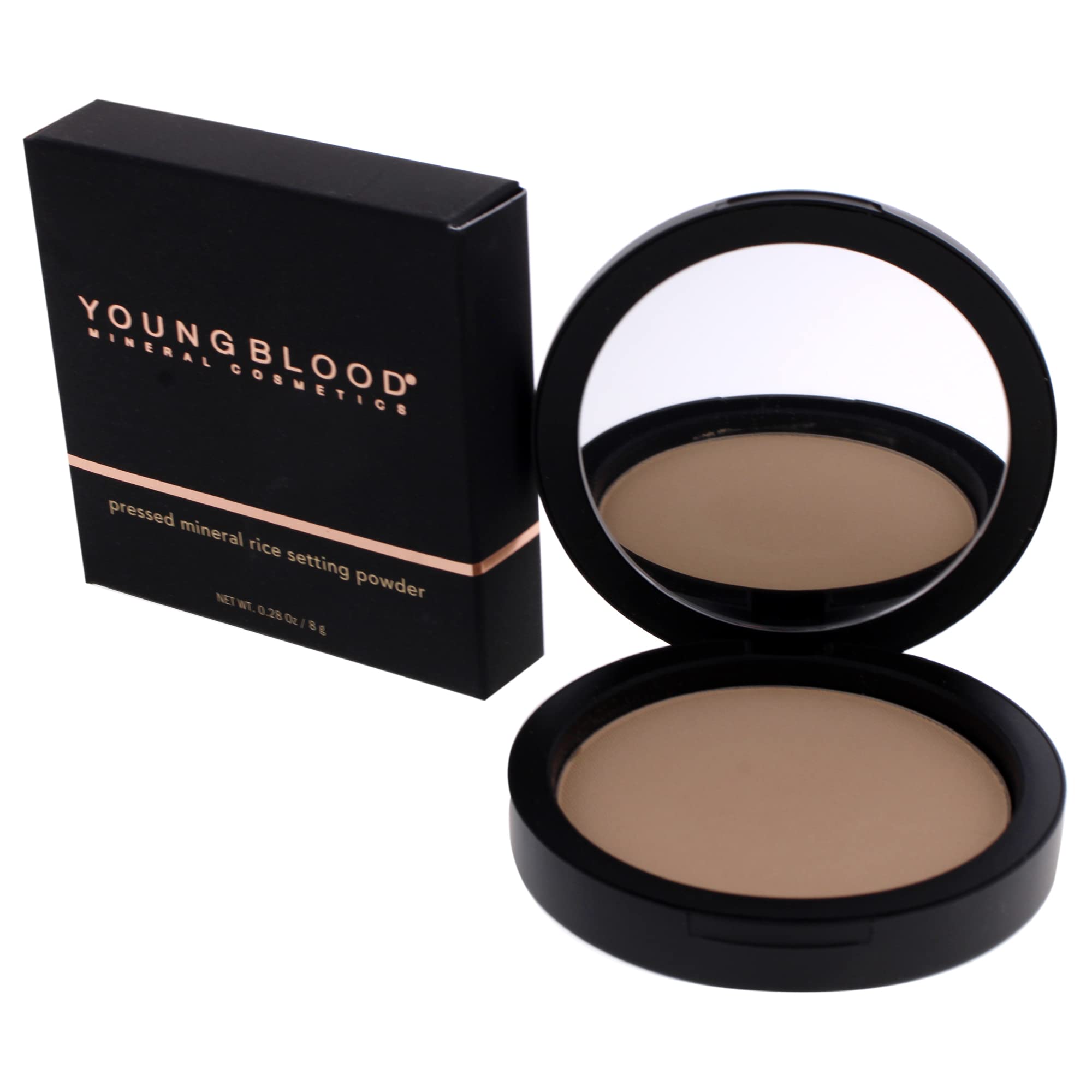 Youngblood Pressed Mineral Rice Powder - Medium 10g | Oil-Control & Matte Finish | Perfect for Daily Makeup & Touch-Ups