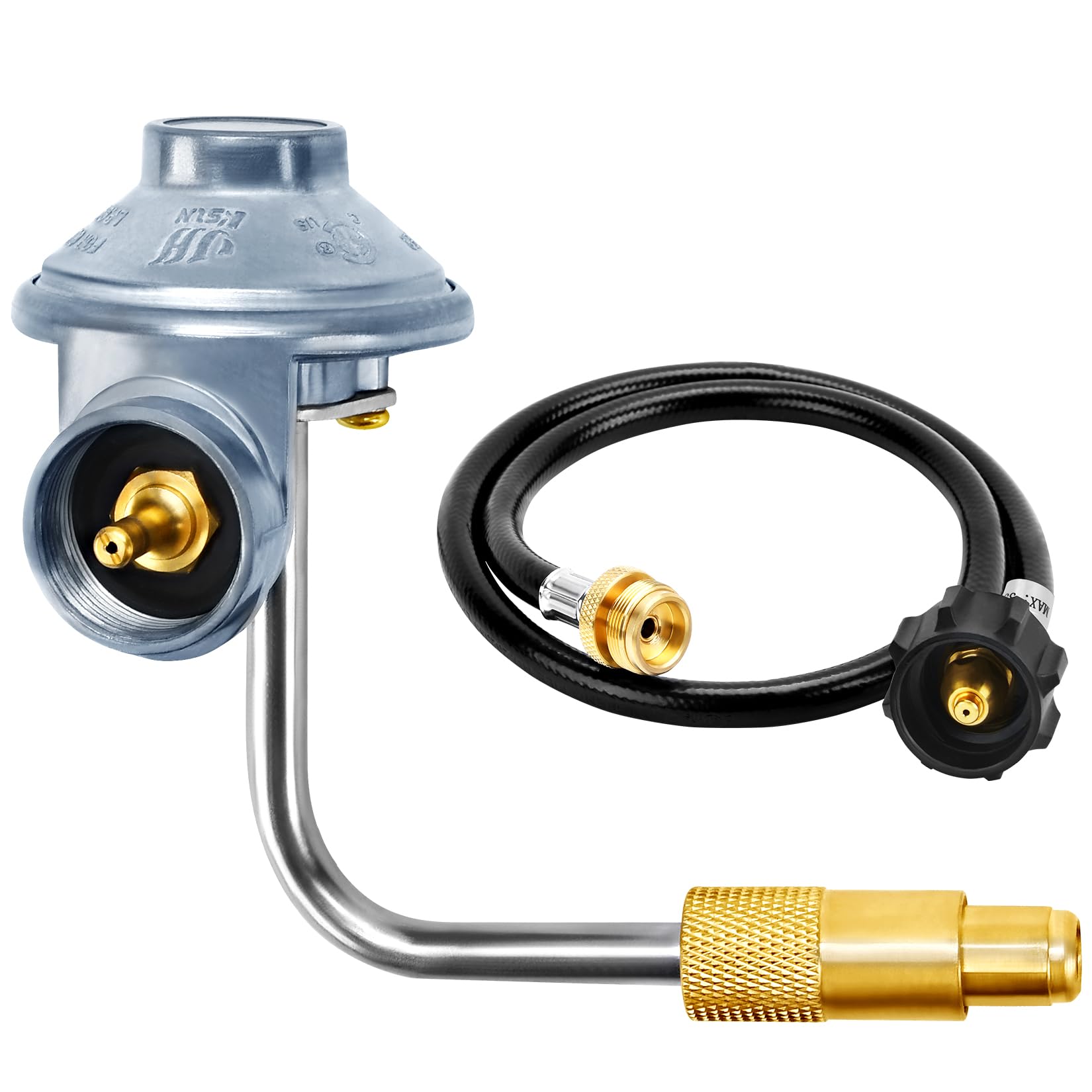 3 FT Propane Adapter Hose & Gas Grill Regulator for Blackstone 17” & 22” Tabletop Griddles - QCC1/Type1 Connector for 1-20 lb Tanks | Perfect for Outdoor Cooking, Camping & Backyard BBQs