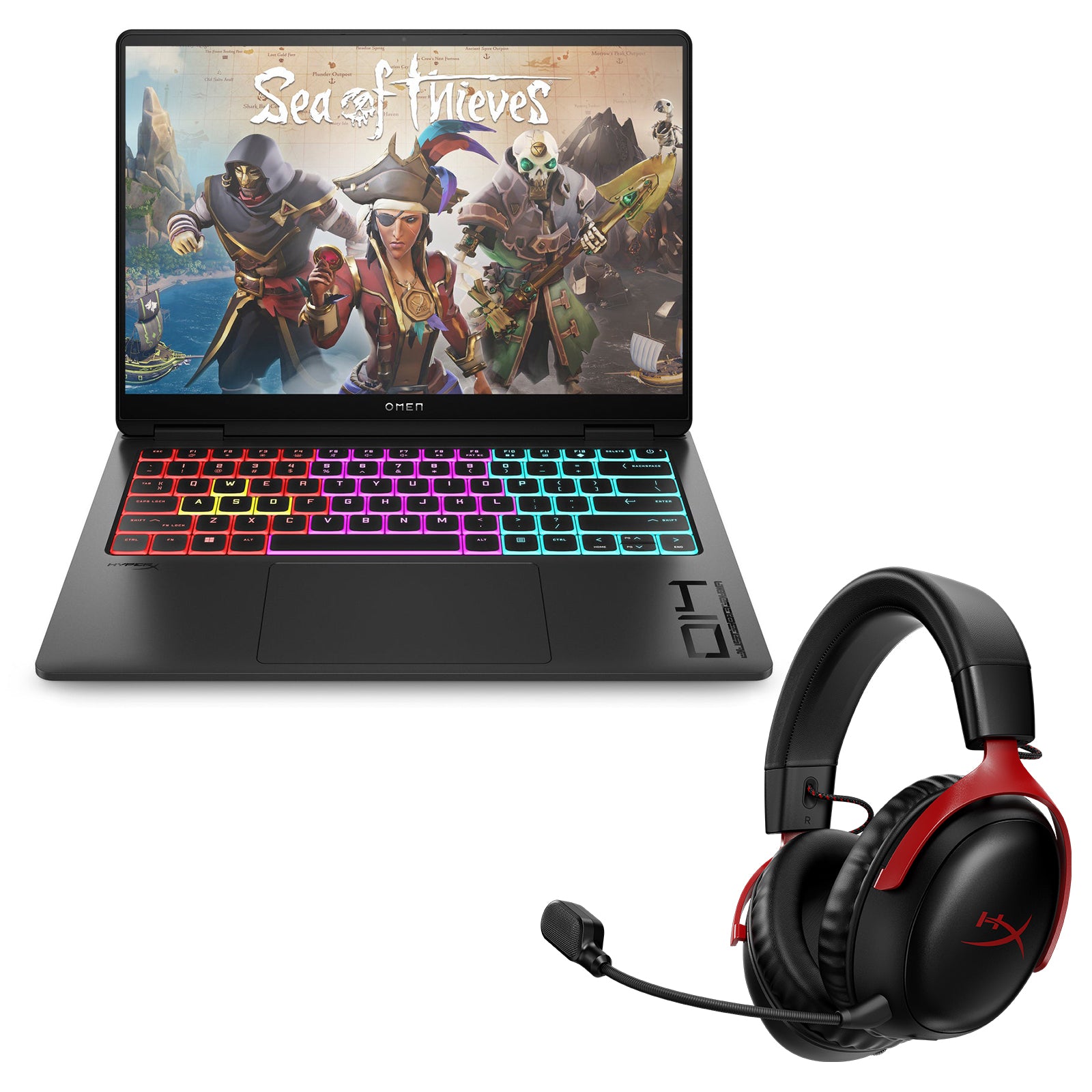 OMEN Transcend 14 Gaming Laptop with HyperX Cloud III Wireless Headset - Powerful PC Bundle for Gaming, Streaming & Work - Perfect for Esports, Home Office & Content Creation