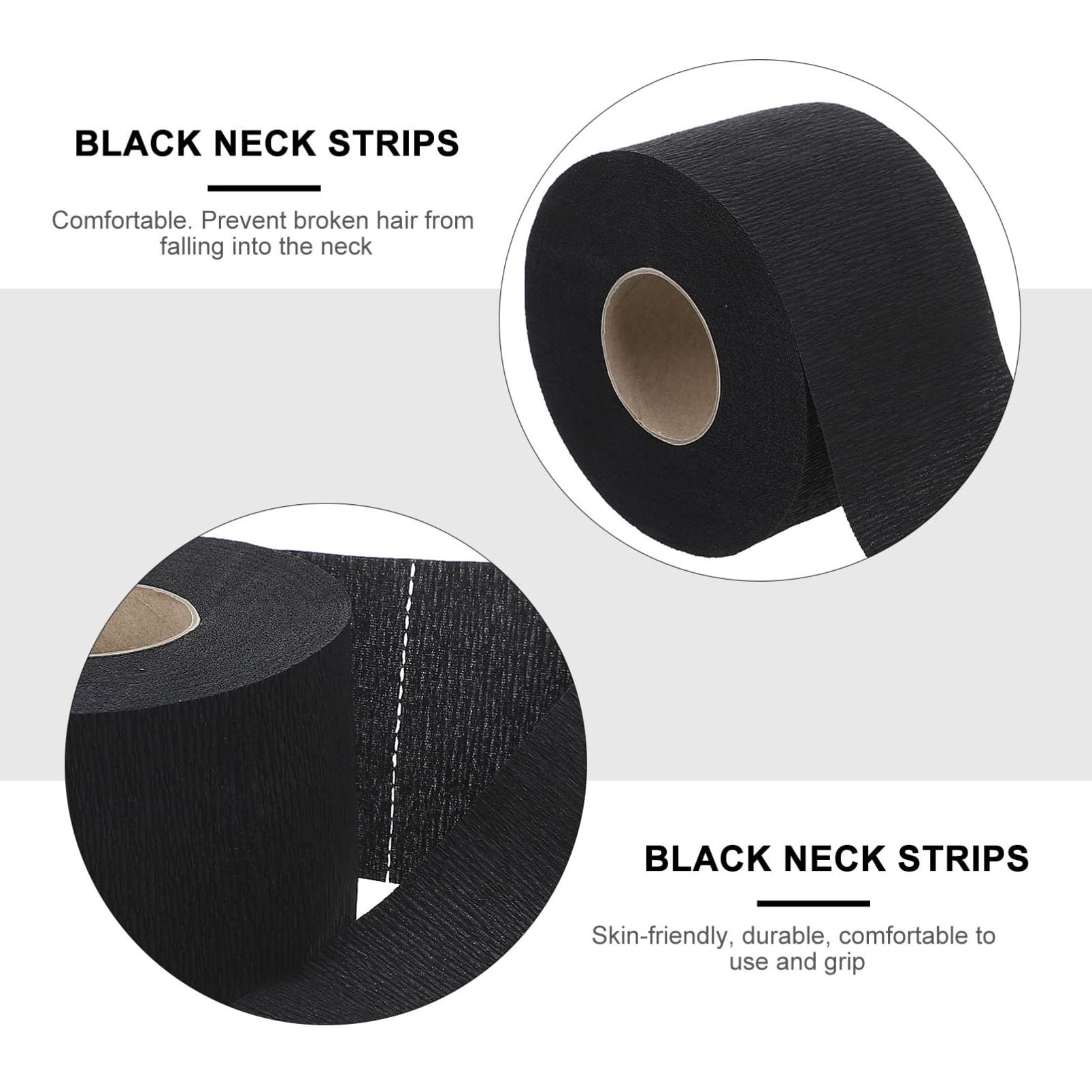 Barber Neck Strips - 4 Rolls Soft Stretchy Absorbent Hair Cutting Neck Paper Wraps for Professional Salon & Home Haircuts | Disposable Barber Neck Protection for Clean & Hygienic Grooming Services