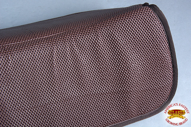 32X32 Brown Hilason Heavy Duty Anti-Slip Felt Horse Saddle Pad - Made in USA - Perfect for Trail Riding, Training & Show Jumping