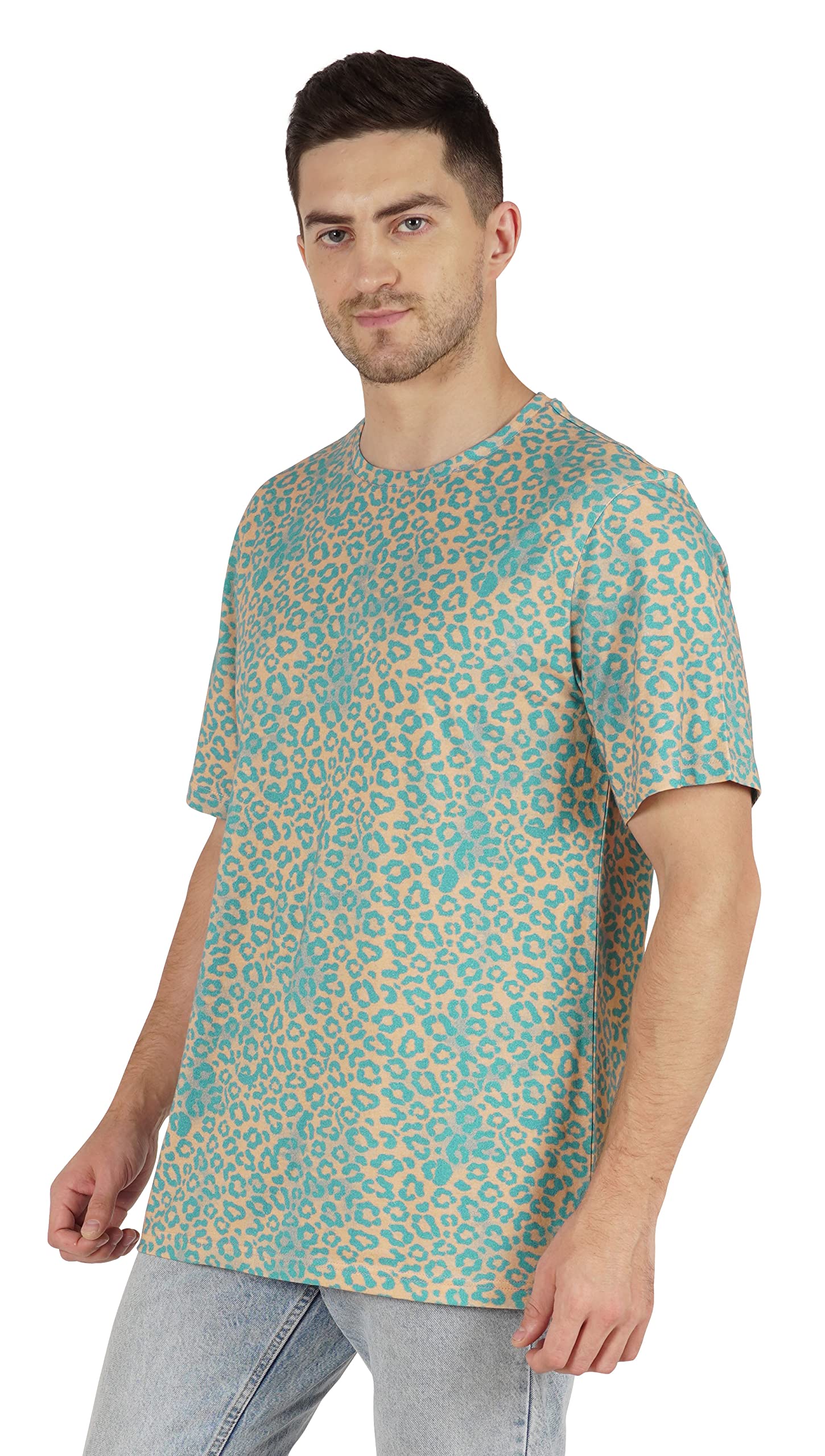 Inkmeso Men's Half Sleeve Loose Fit Printed Casual T-Shirt - Summer Beach Holiday Wear, Street Style Outfit, Weekend Relaxation Tee