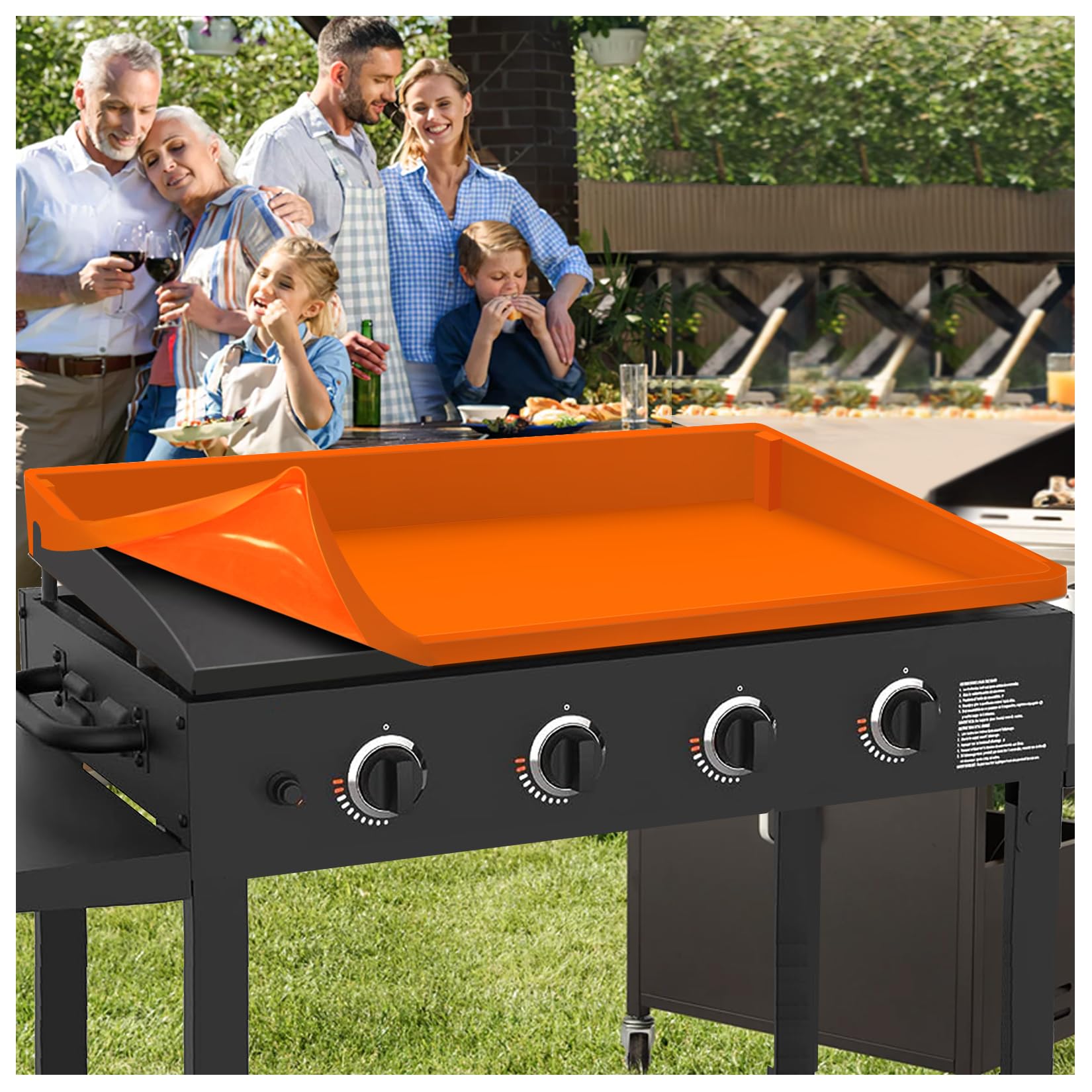 Blackstone Griddle Cover 36 Inch - Silicone Full Wrap-Around Protector for Blackstone Griddles | BBQ Grill Accessories | Food-Grade Heat Resistant Mat | Perfect for Outdoor Cooking, Camping & Backyard BBQs