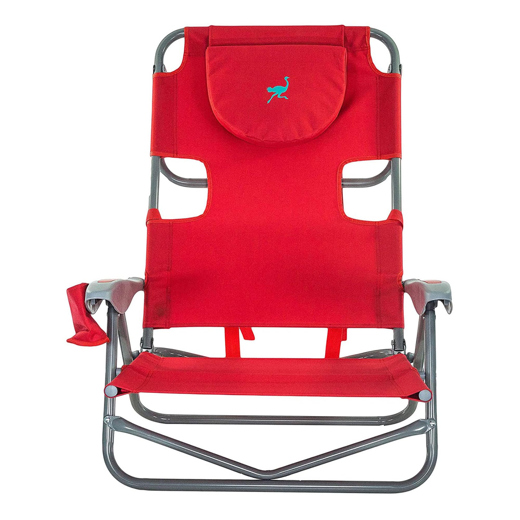 Lightweight 9.6-Pound Folding Reclining Camping Chair with 5 Adjustable Positions - Portable Outdoor Lawn Chair for Backyard, Beach, Picnic & Tailgating (Red, 2 Pack) - Perfect for Relaxing in Parks, Camping Trips and Outdoor Events
