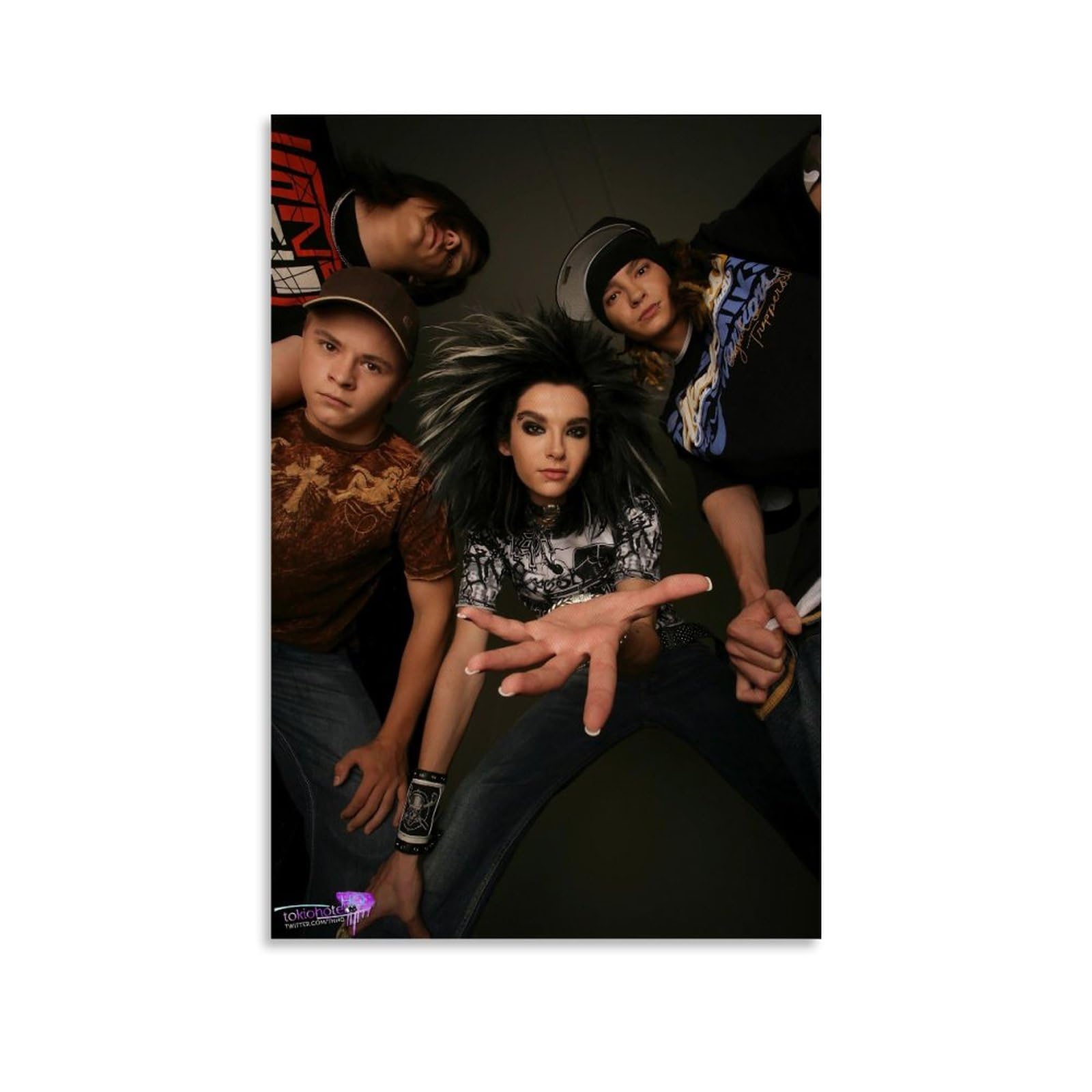 Tokio Hotel Band Poster - Vintage Aesthetic Canvas Wall Art for Bedroom Decor 12x18 Inches (30x45cm) - Perfect for Music Lovers, Teen Room & Gift Ideas