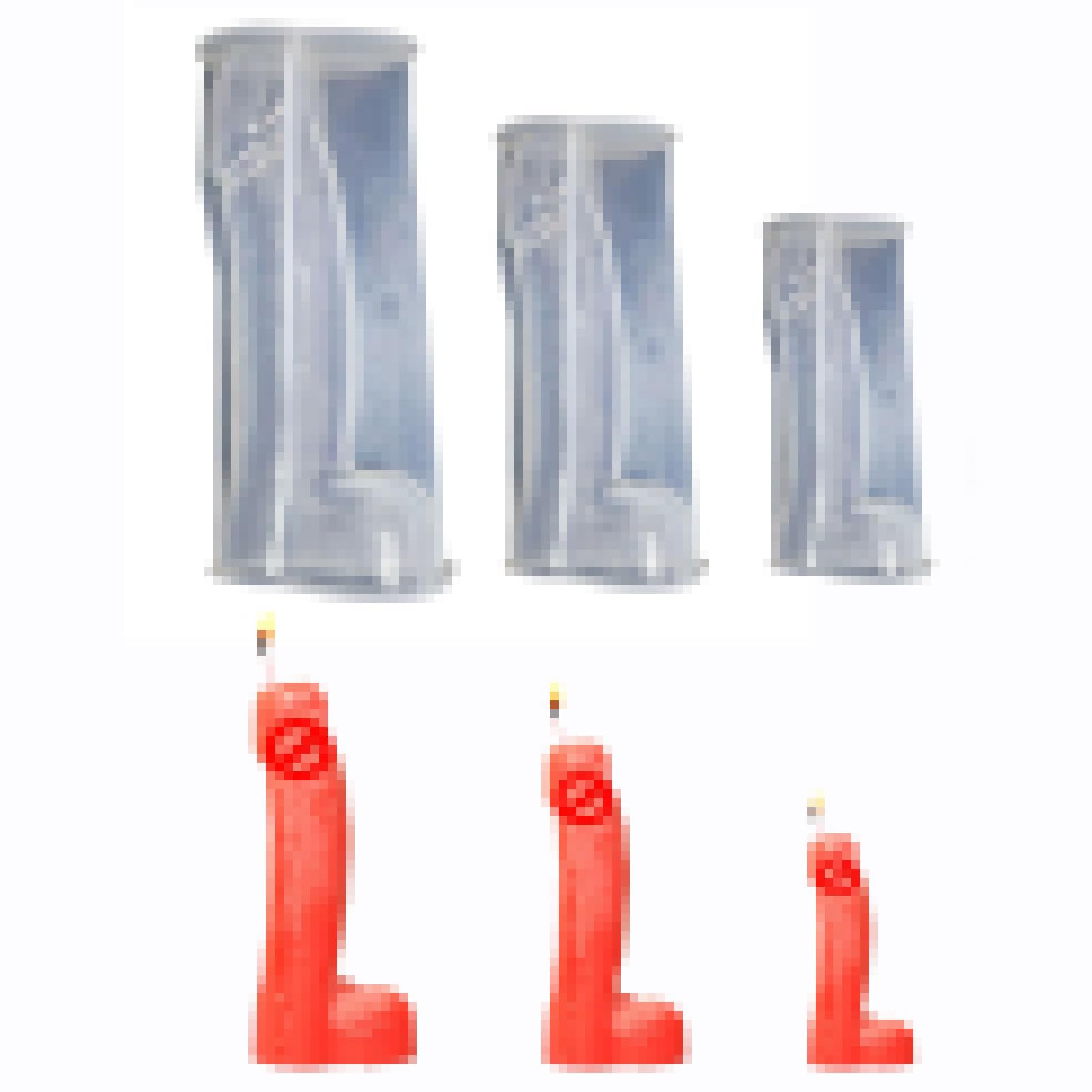 3 Silicone Penis Candle Molds for DIY Candle Making - Adult Themed Party Supplies & Bachelorette Decorations - Perfect for Naughty Birthday Parties, Adult Gag Gifts & Unique Home Decor