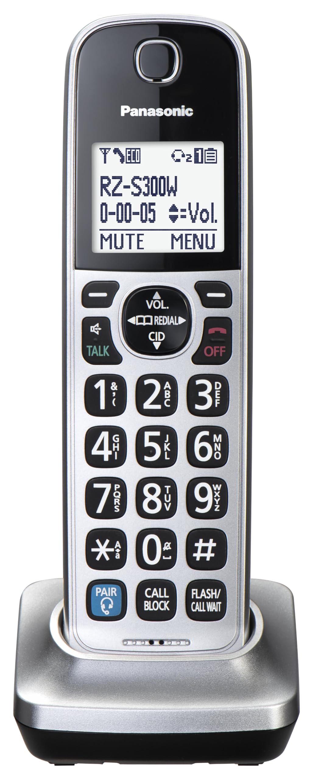 Panasonic KXTGDA99S Silver Cordless Phone with Bluetooth Headset Support, Expandable up to 4 Handsets, Compatible with KXTGD89x & KXTGF89x Series - Perfect for Home Office & Small Business Communication