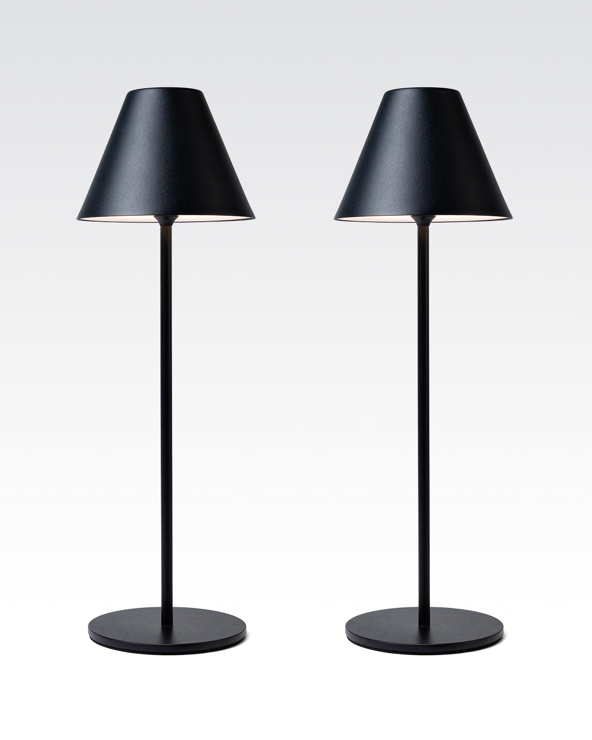 Lume Cube Rechargeable LED Table Lamp 2 Pack - Black | Adjustable Brightness for Home Office, Reading & Bedside Lighting | Dimmable Desk Lamp with USB Charging
