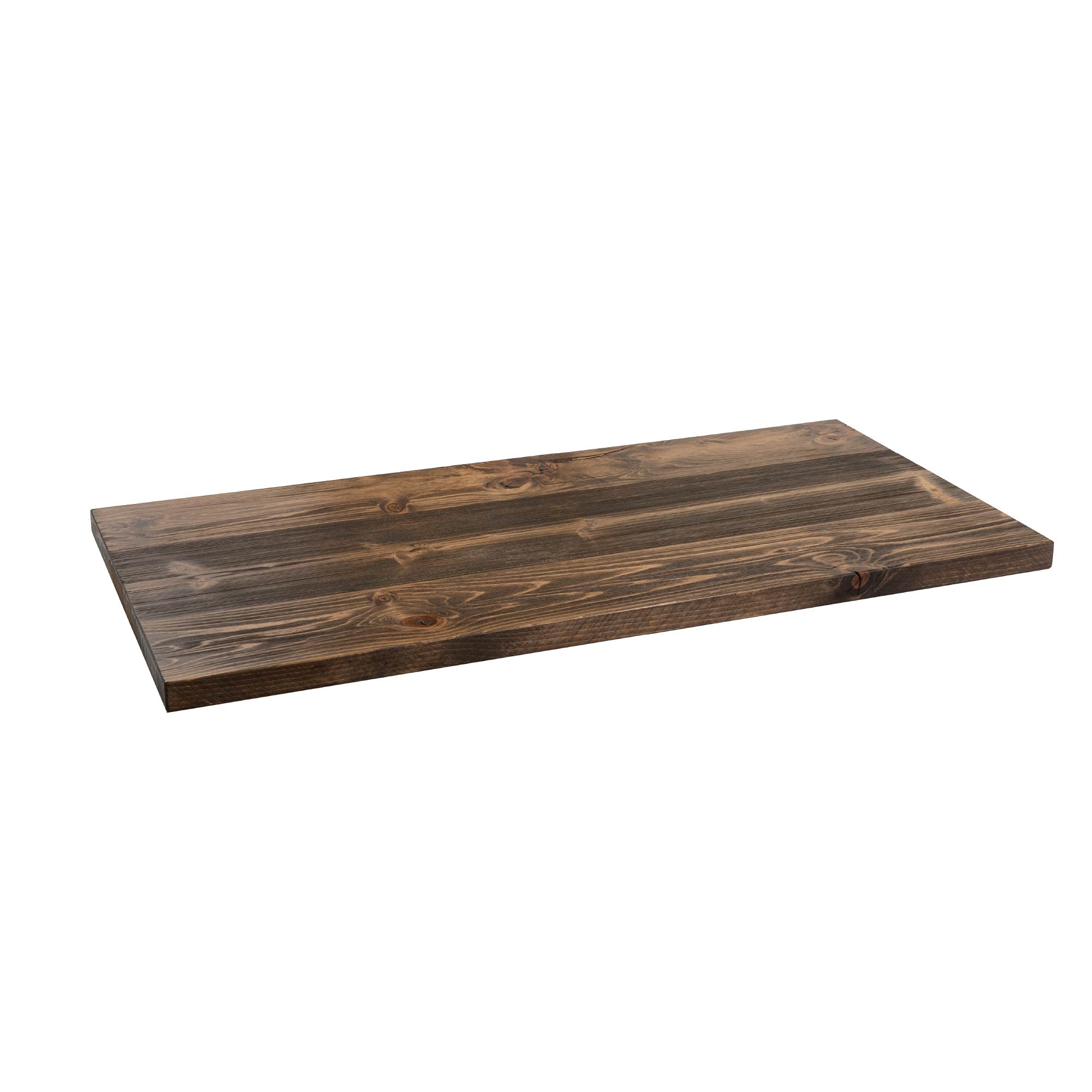 Solid Wood Coffee Table Top 18x36x1.25 Inch - Reclaimed Ponderosa Pine in Trail Brown - Rustic Farmhouse Decor for Living Room, Office or Patio