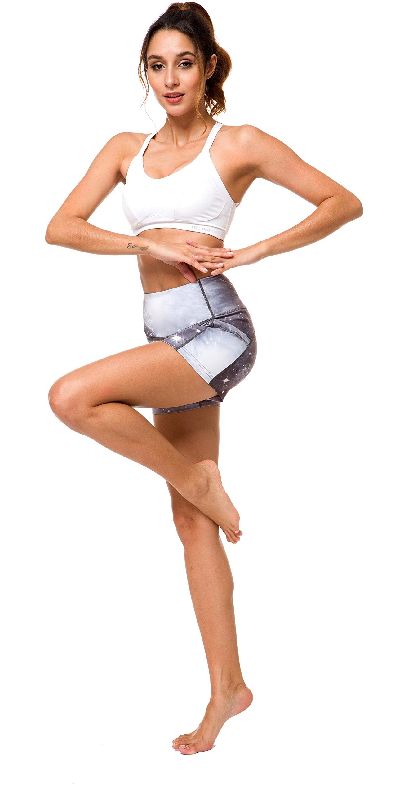 Munvot High Waisted Tummy Control Workout Shorts for Women - Running, Yoga, Gym & Fitness Training - Moisture Wicking & Breathable Activewear (Perfect for HIIT, Pilates & Summer Outdoor Sports)