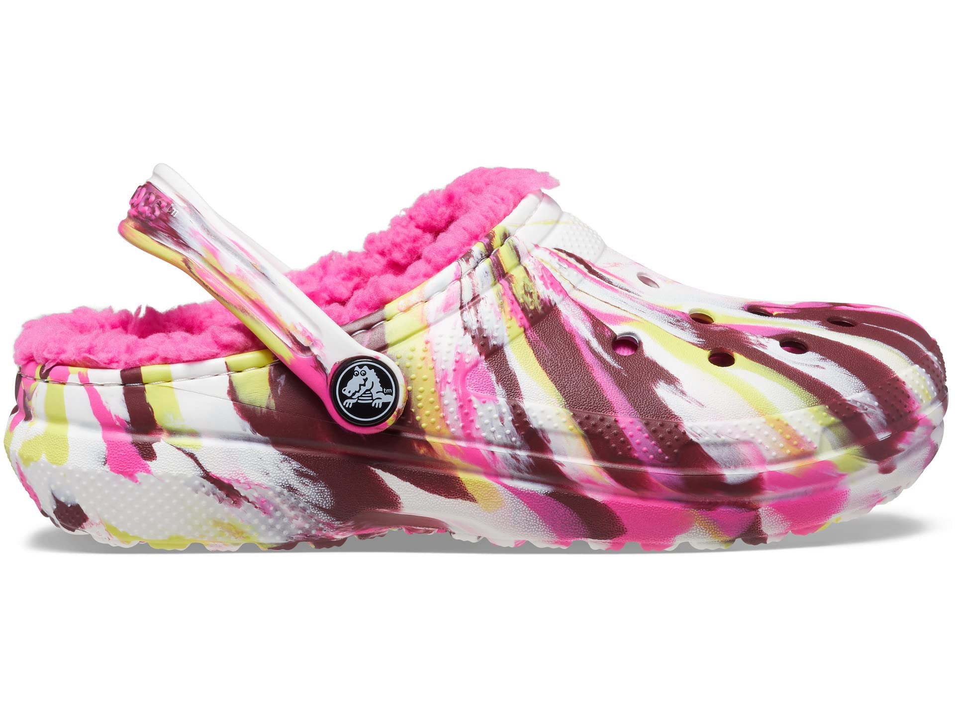 Crocs Unisex Kids Classic Marbled Tie Dye Lined Clog Shoes - Comfortable & Lightweight for School, Play & Outdoor Activities
