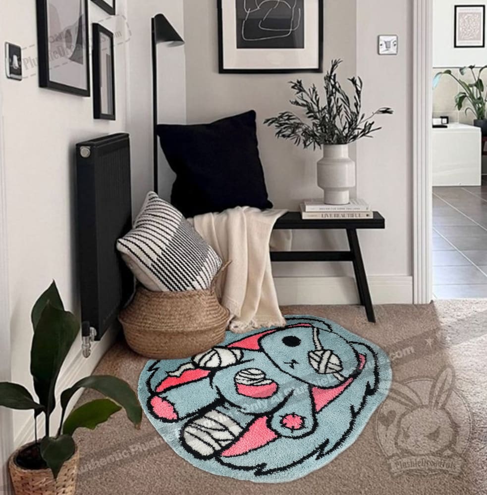 Soft Plush Rabbit Rug for Kids - Non-Slip Nursery Floor Mat, Cute Bunny Carpet for Baby Playroom & Bedroom Decor - Perfect for Playtime, Nap Time & Photo Backdrops