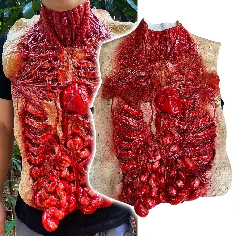 Scary Halloween Costumes - Bloody Zombie Decorations for Horror Party, Haunted House & Cosplay Props | Creepy Horror Accessories for Halloween Decor & Themed Events