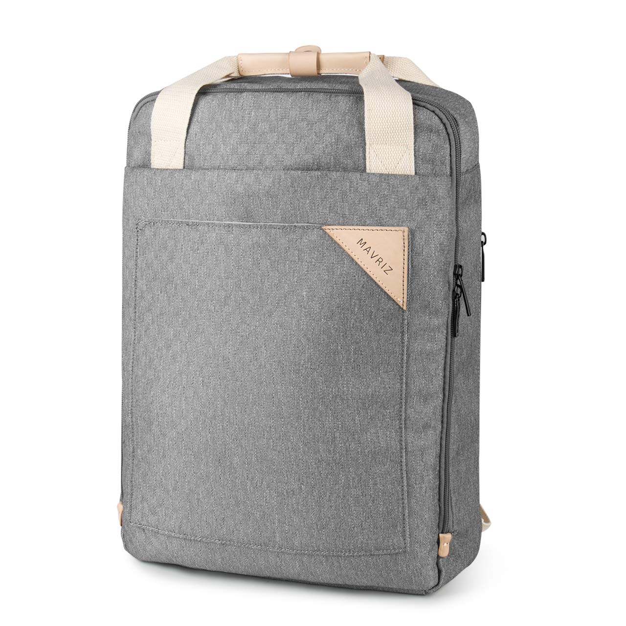 MAVRIZ Stylish Convertible Backpack Tote Bag for Women & Men - Slim Laptop Backpack for College, School & Business - Fits 14.1-15.6 Inch Laptops - Lightweight & Durable - Perfect for Work, Travel & Daily Commute - Grey