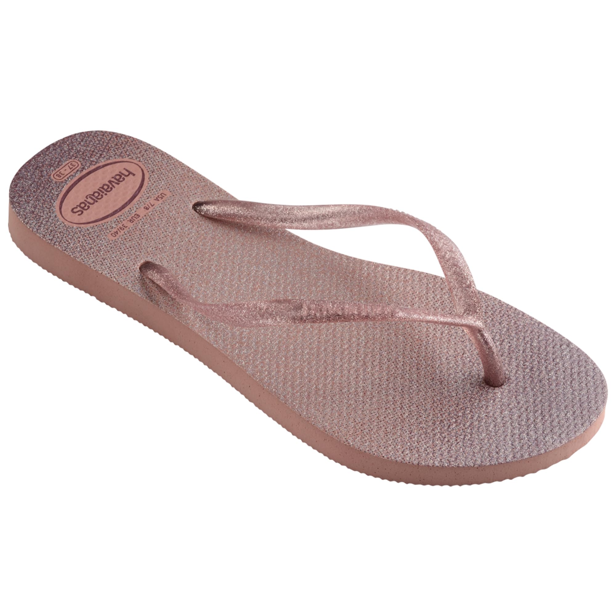 Havaianas Girls Slim Gloss Flip Flops - Comfortable Toddler/Little Kid/Big Kid Sandals for Beach, Pool & Summer Play
