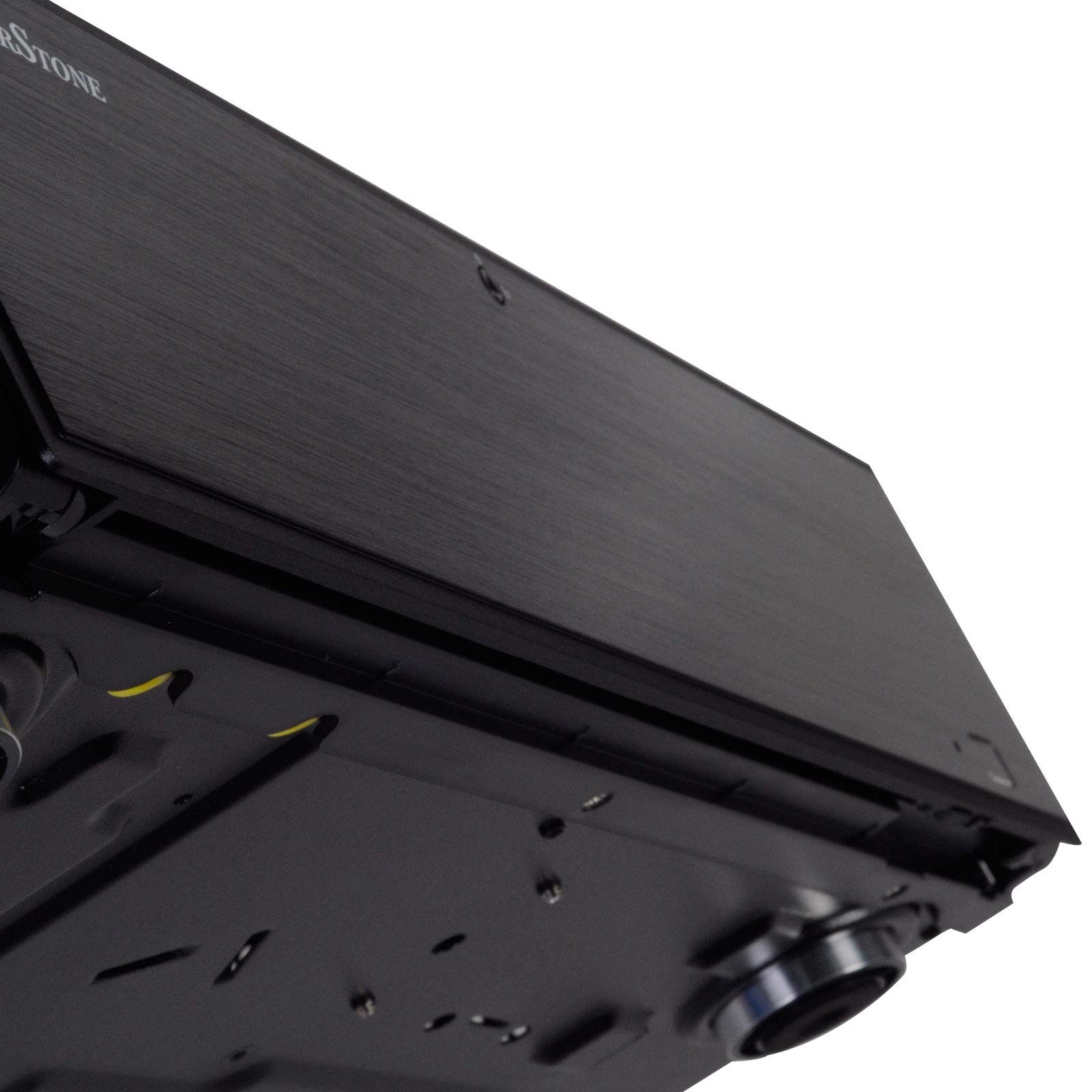 SilverStone Technology SST-ML04B-C Slim Black Micro ATX HTPC Case with Lockable Design & Front Panel USB Type-C Port - Perfect for Home Theater PC Builds and Compact Gaming Setups