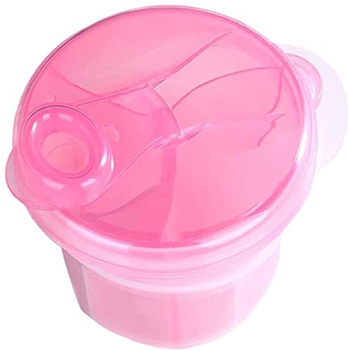 Baby Formula Dispenser & Powdered Milk Storage Container - Portable Food Box for Snacks, Travel, Indoor & Outdoor Use - Practical & Convenient (Pink) | Ideal for Traveling, Camping, and On-the-Go Feeding