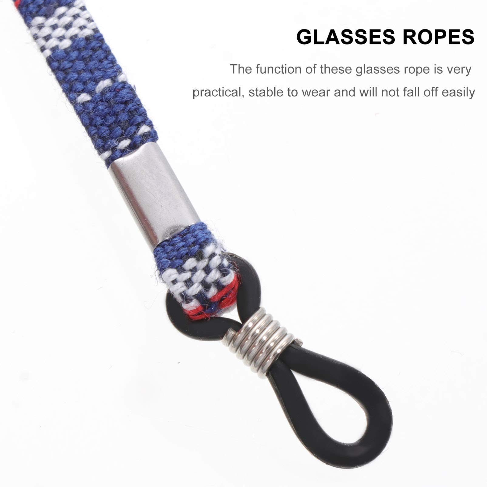 6pcs Non-Slip Glasses Chain Necklace for Men - Sports & Fashion Accessory
