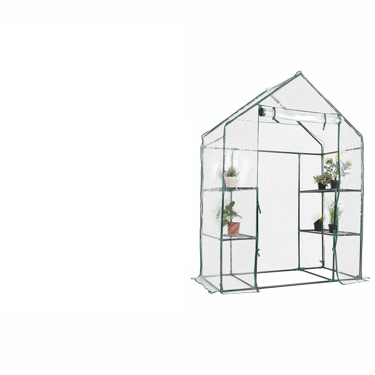Portable 4-Tier Walk-in Greenhouse for Outdoor & Indoor Gardening - 3 Shelf Mini Greenhouse for Plants, Herbs & Seedlings - Perfect for Backyards, Patios & Small Spaces