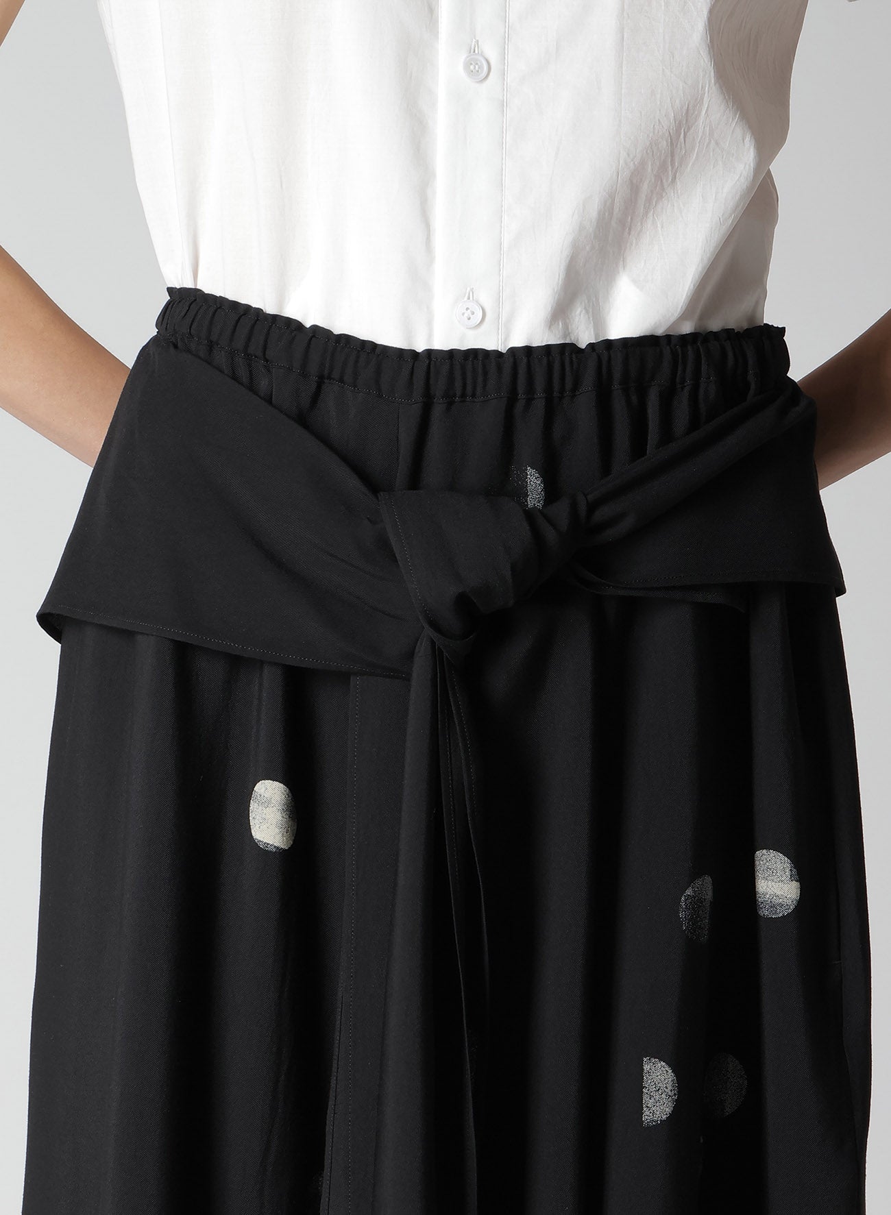 CU/RY Gabardine Dot Front Tied Pants - Stylish Women's Trousers for Office, Casual Wear & Travel