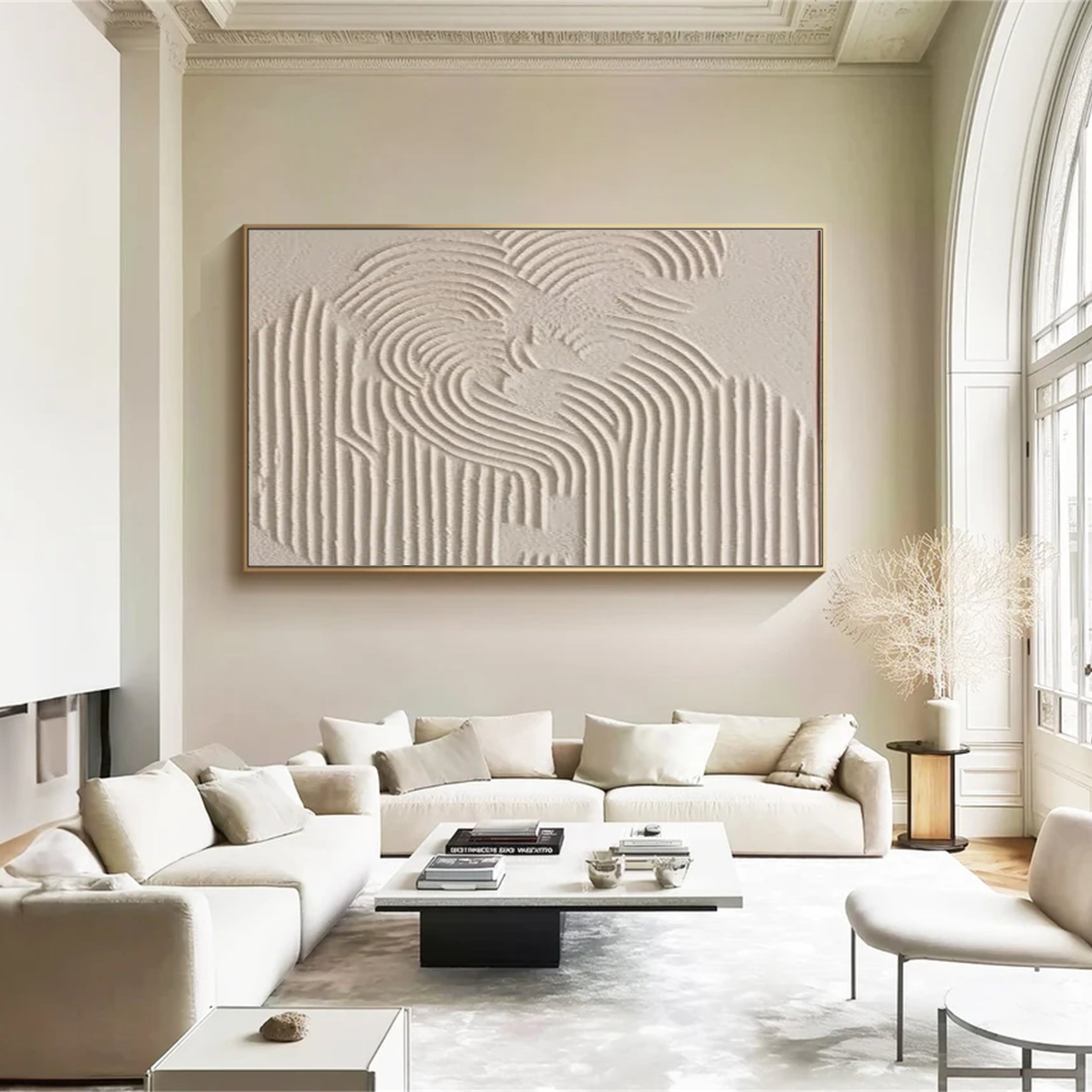 Beige & Brown Abstract Wall Art Print #BB096 - Modern Home Decor for Living Room, Bedroom & Office