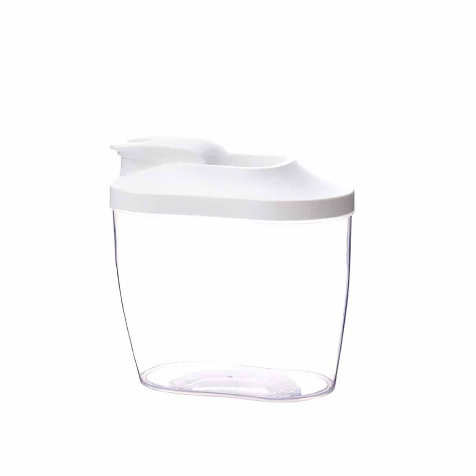 1000ml Transparent Plastic Food Storage Container - Airtight Dry Food Dispenser for Rice, Flour, Coffee Beans & Whole Grains | Kitchen Pantry Organization & Bulk Food Preservation | Perfect for Home, Restaurant & Meal Prep