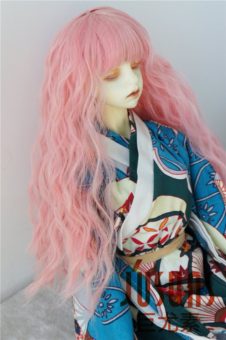 Pink Soft Sobazu Doll Wigs 8-9inch for BJD & Resin Dolls - Party & Cosplay